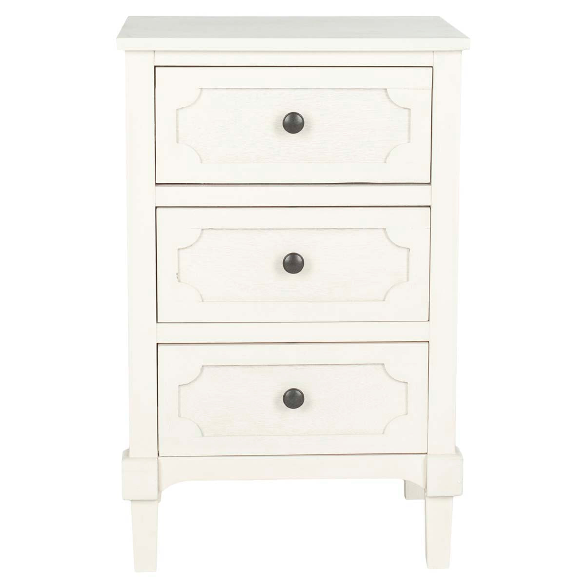 Rosaleen Three Drawer Side Chest | Safavieh - AMH5723 - White