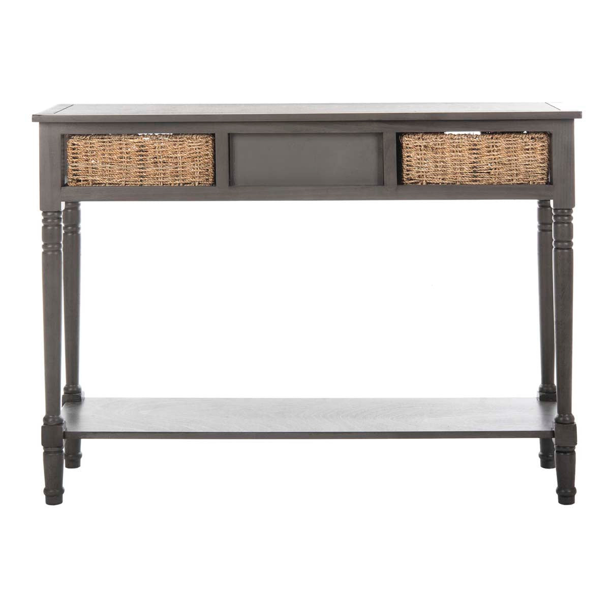 Safavieh Winifred Wicker Console Table With Storage - Grey