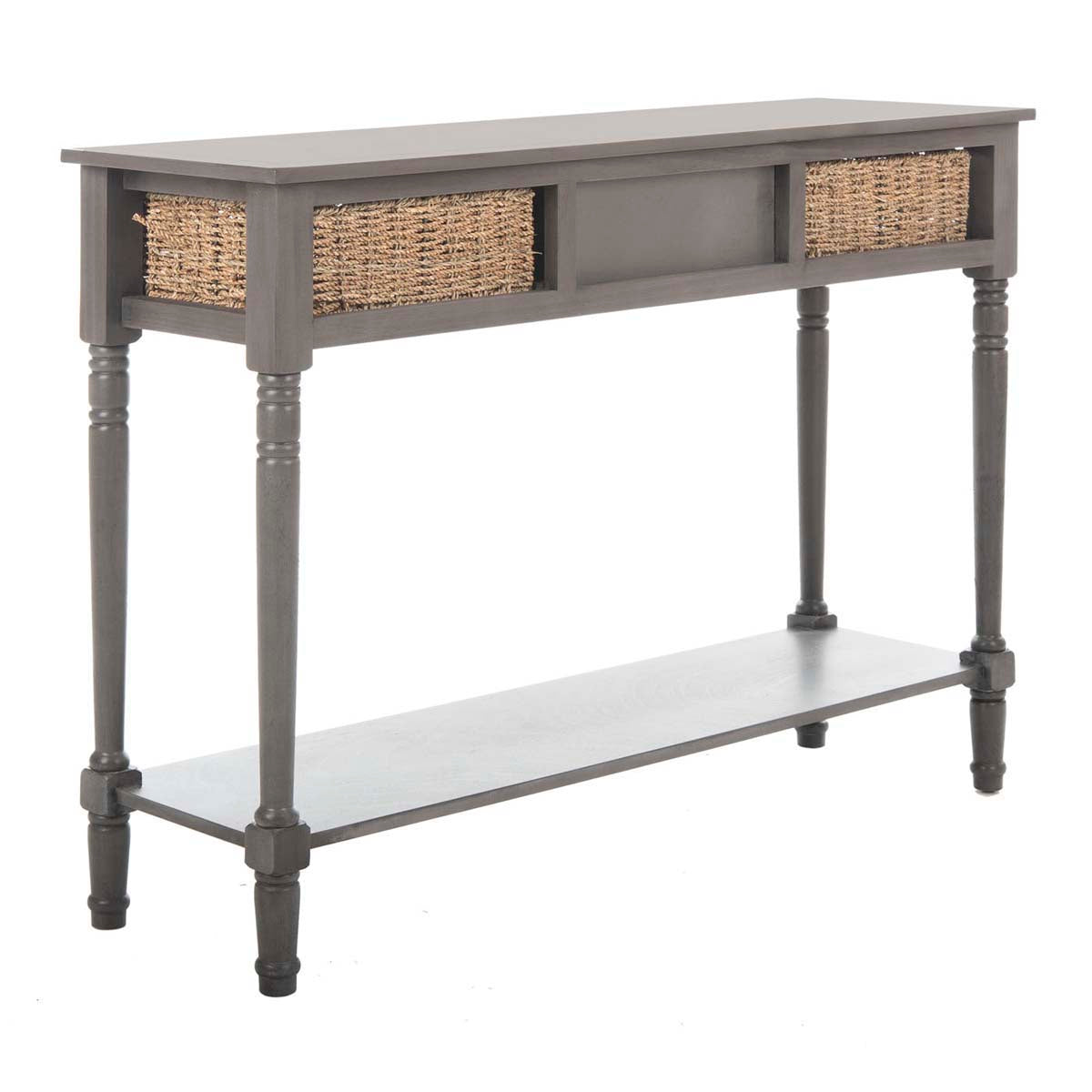 Safavieh Winifred Wicker Console Table With Storage - Grey