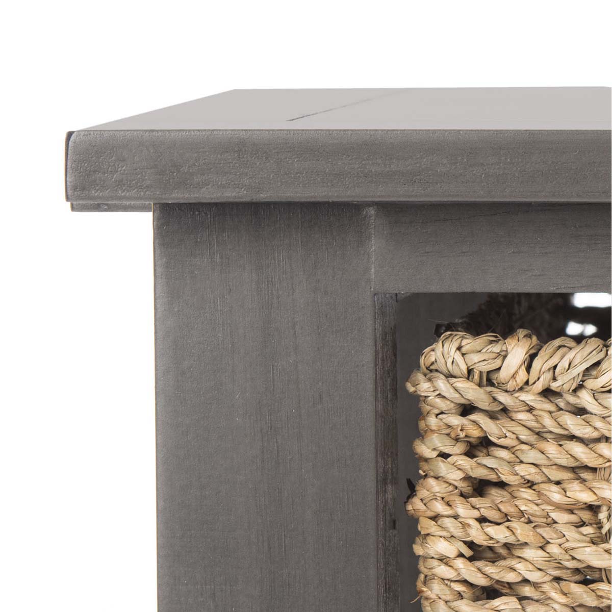 Safavieh Winifred Wicker Console Table With Storage - Grey