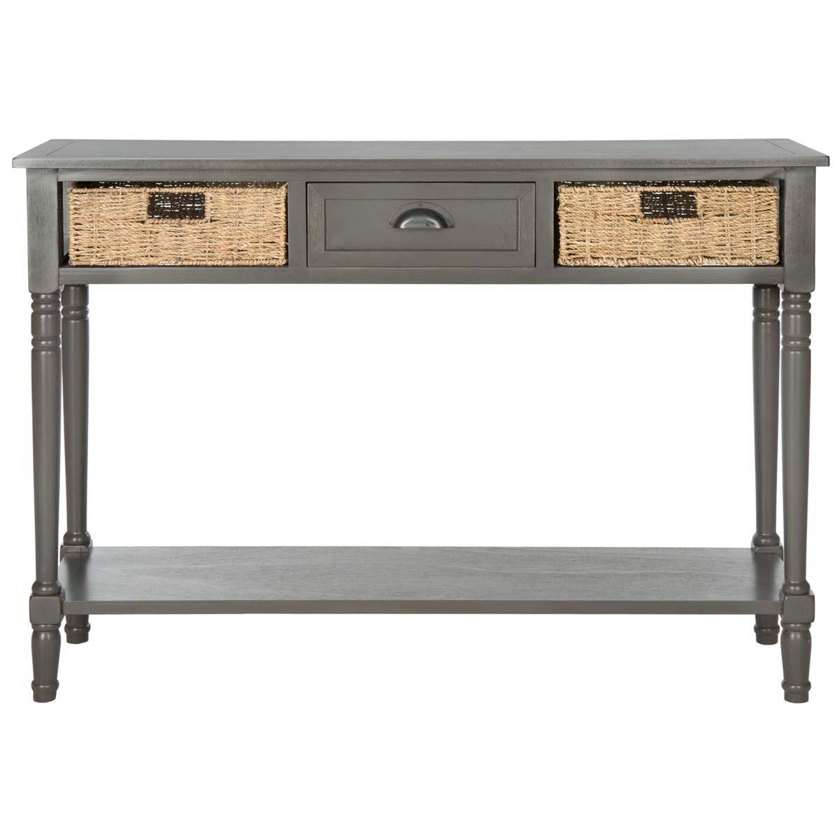 Safavieh Winifred Wicker Console Table With Storage - Grey