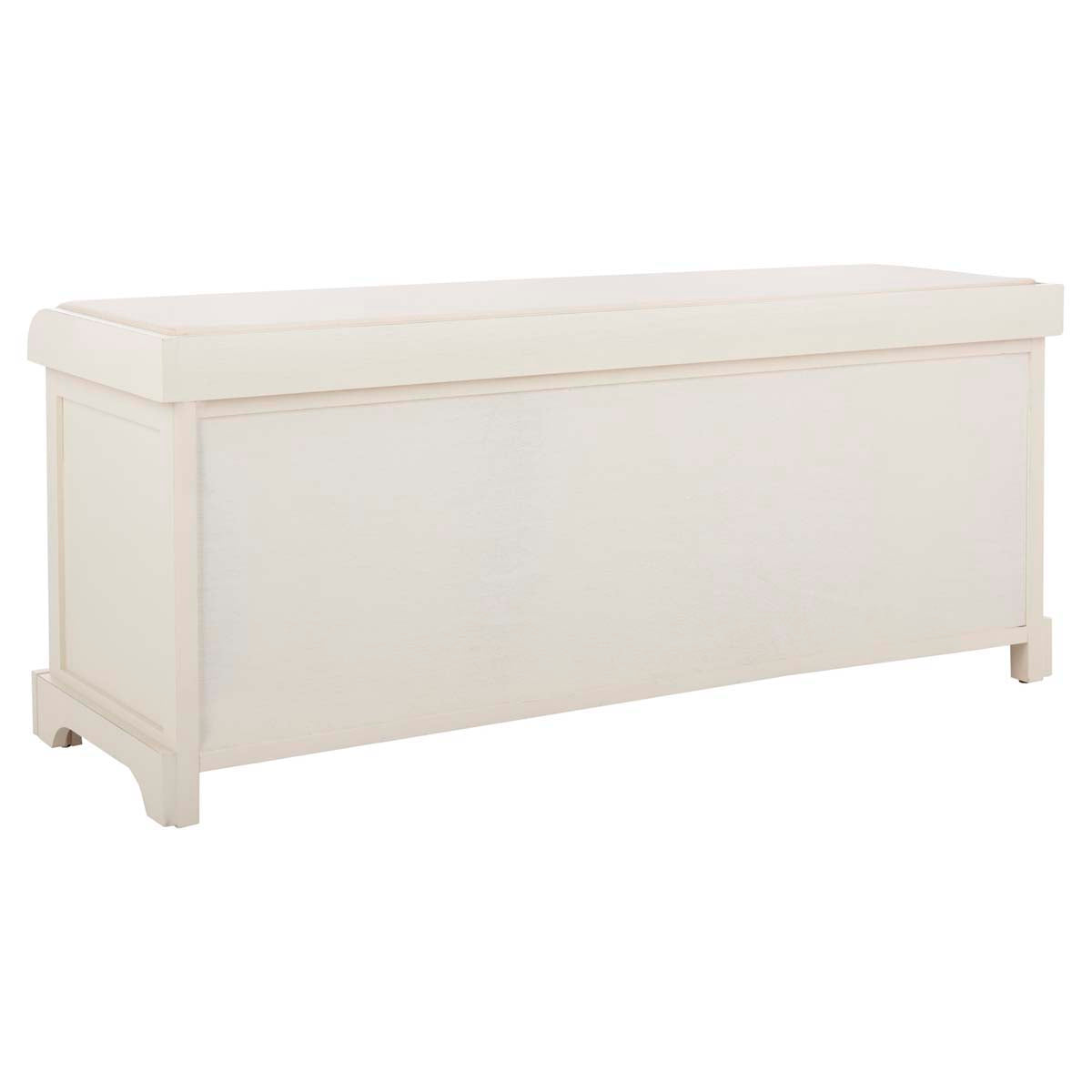 Safavieh Lonan Wicker Storage Bench - White/White