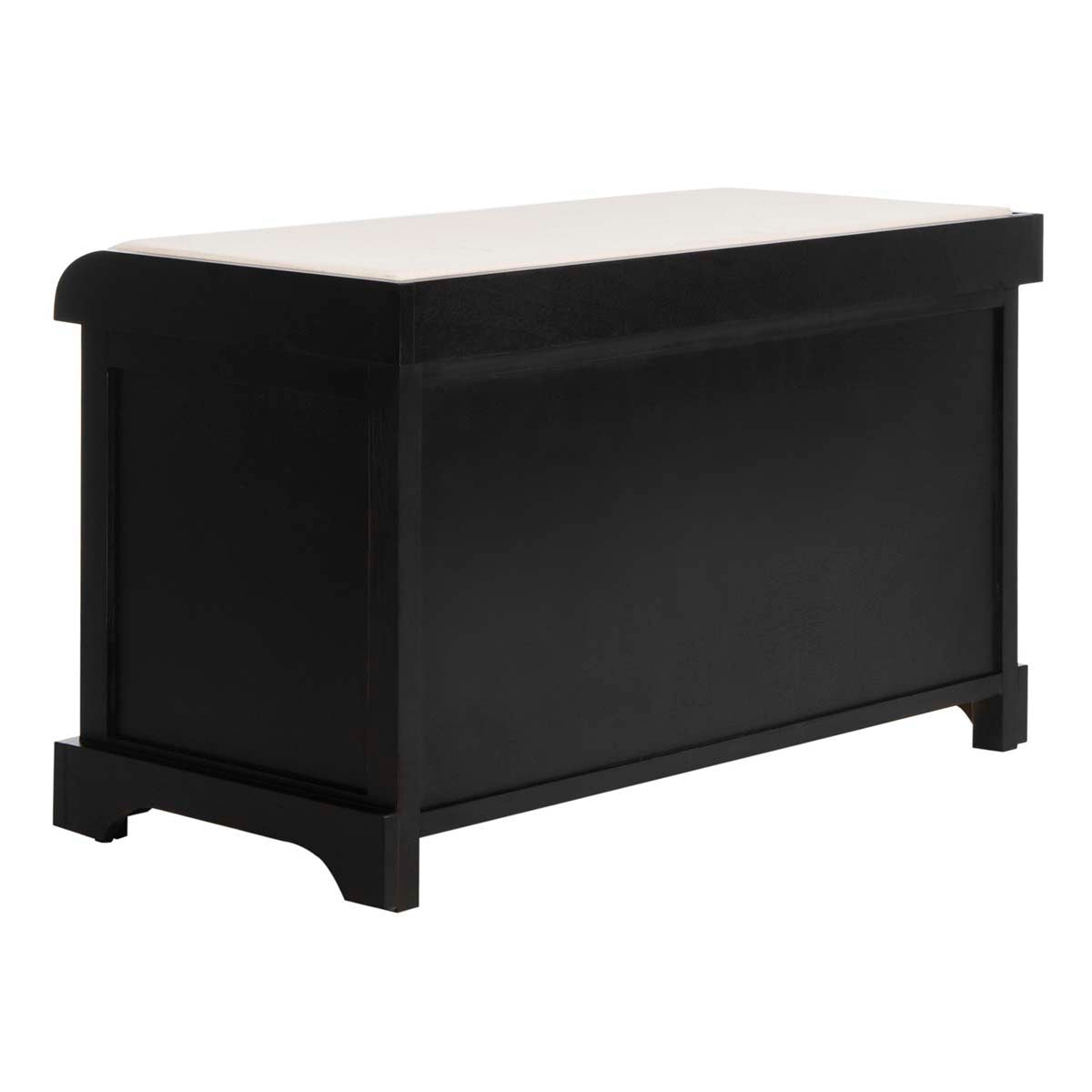 Safavieh Freddy Wicker Storage Bench - Distressed Black