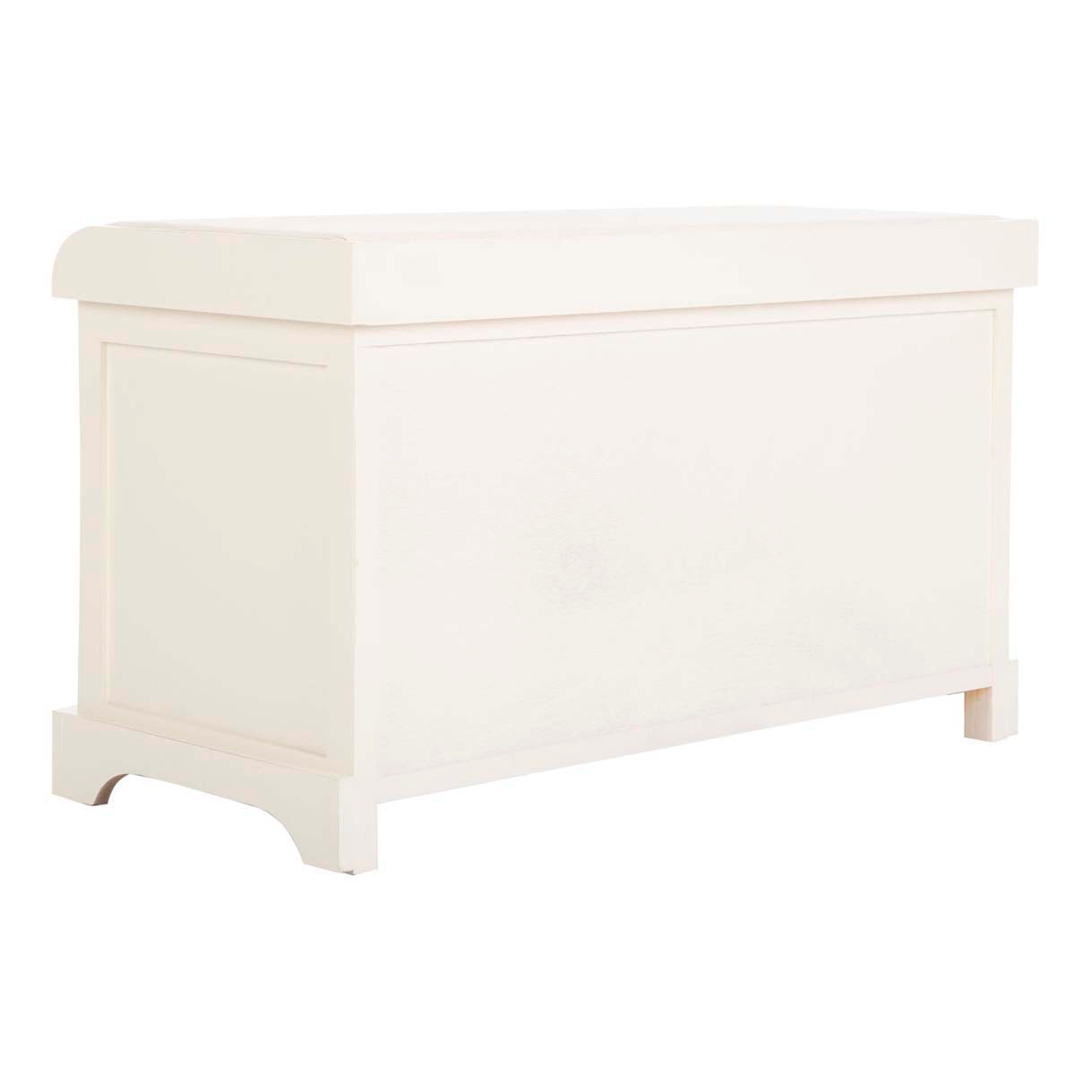 Safavieh Freddy Wicker Storage Bench - Distressed White