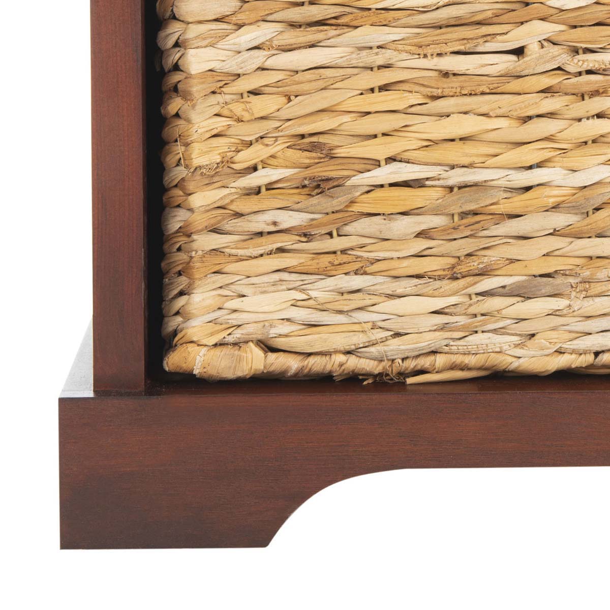 Safavieh Freddy Wicker Storage Bench - Cherry