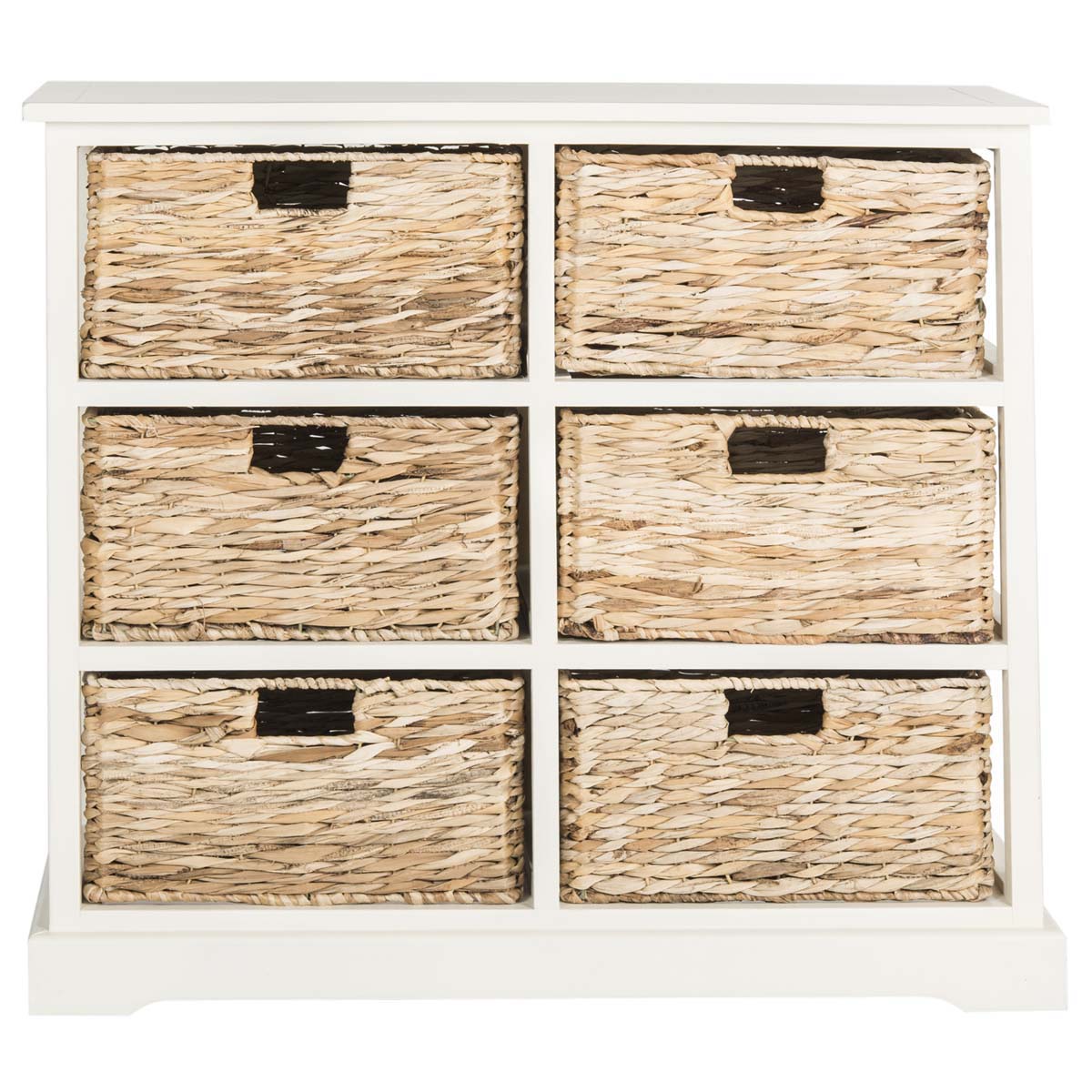 Safavieh Keenan 6 Wicker Basket Storage Chest - Distressed White