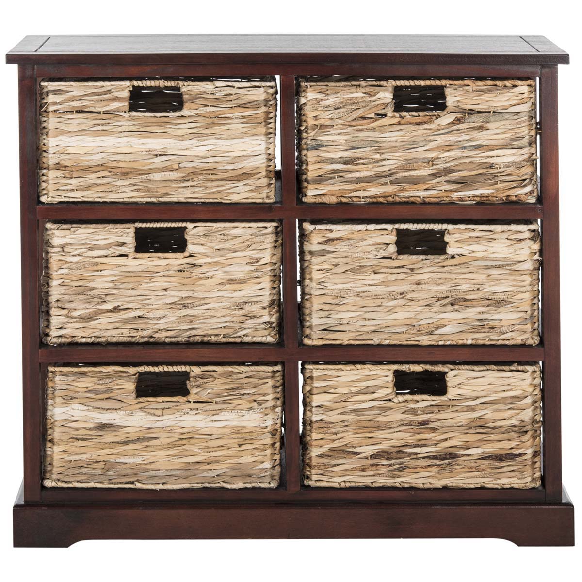 Safavieh Keenan 6 Wicker Basket Storage Chest - Cherry