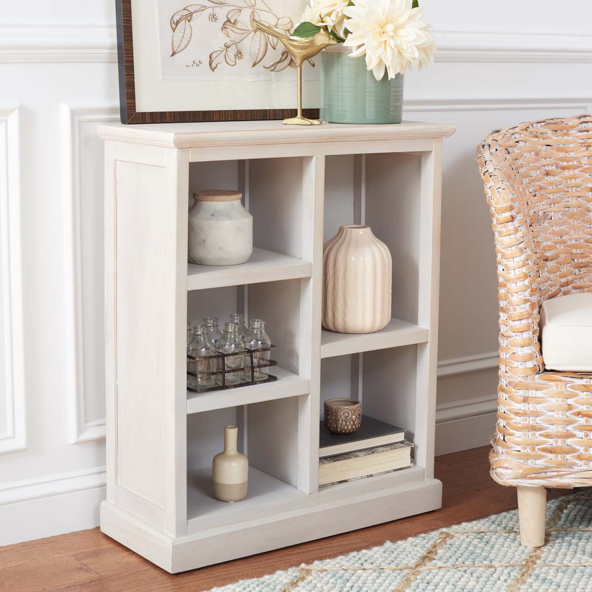 Maralah Bookcase | Safavieh - White Wash