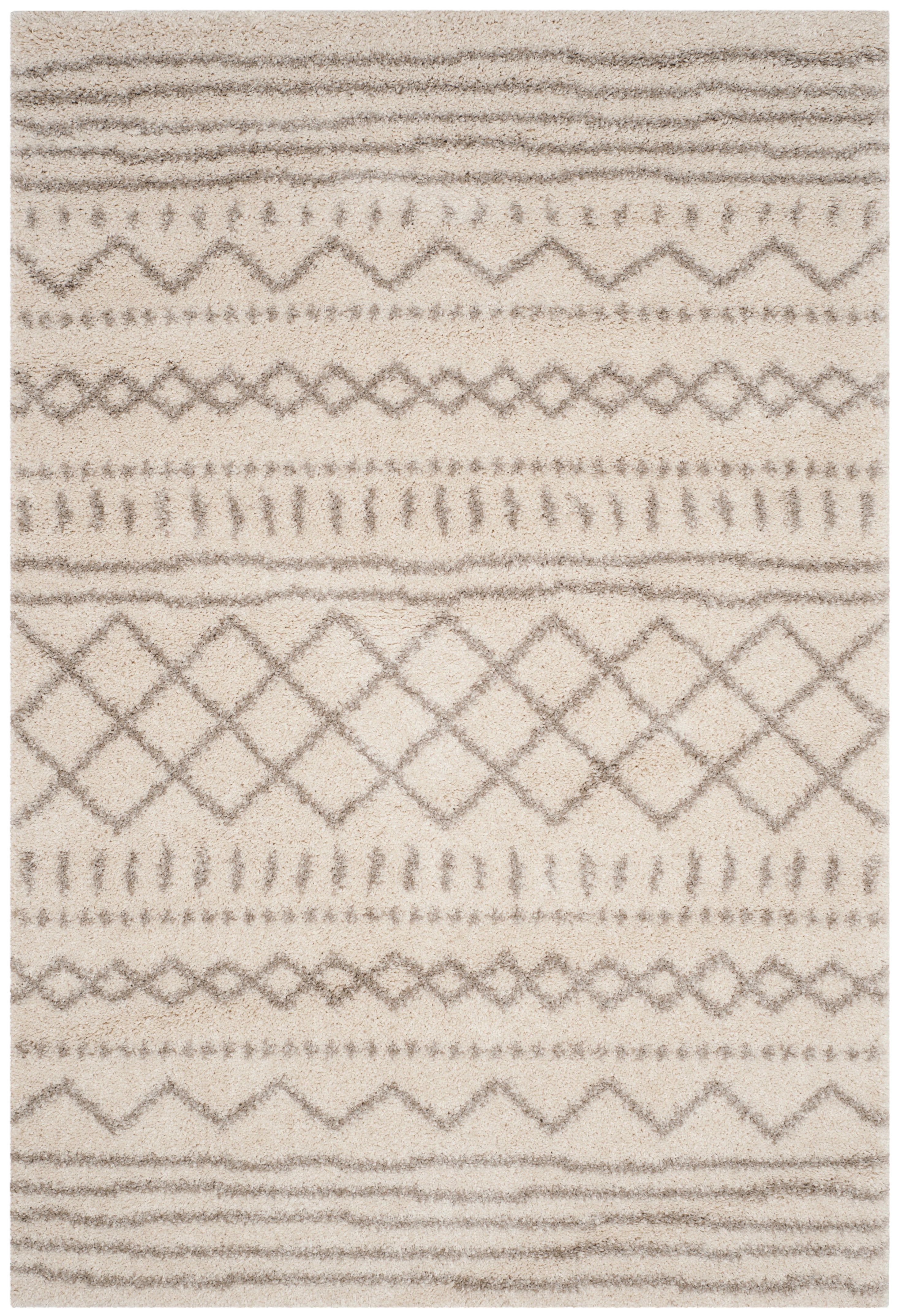 Safavieh Arizona Shag 741 Rug, Brown, ASG741 - Ivory / Beige