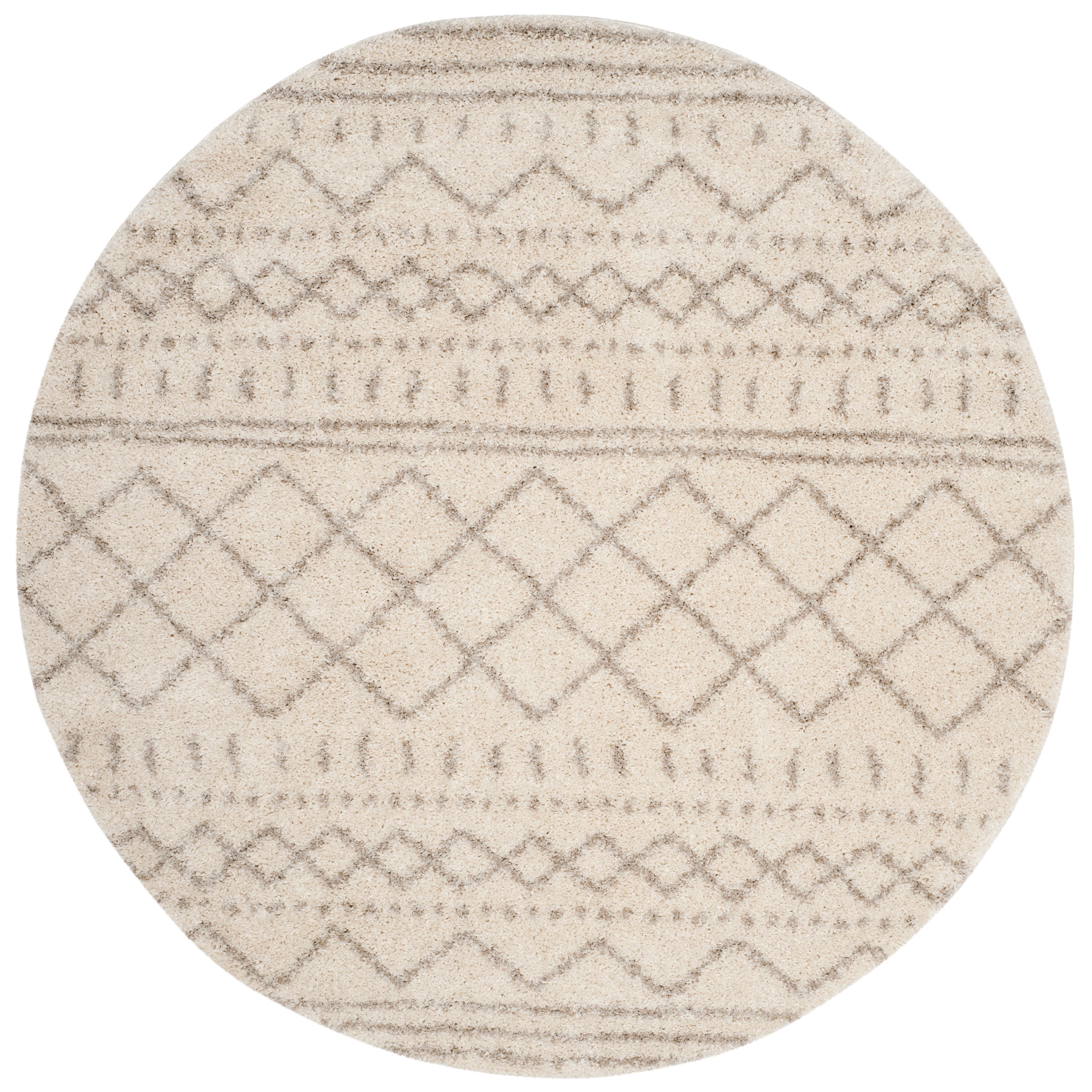 Safavieh Arizona Shag 741 Rug, Brown, ASG741 - Ivory / Beige