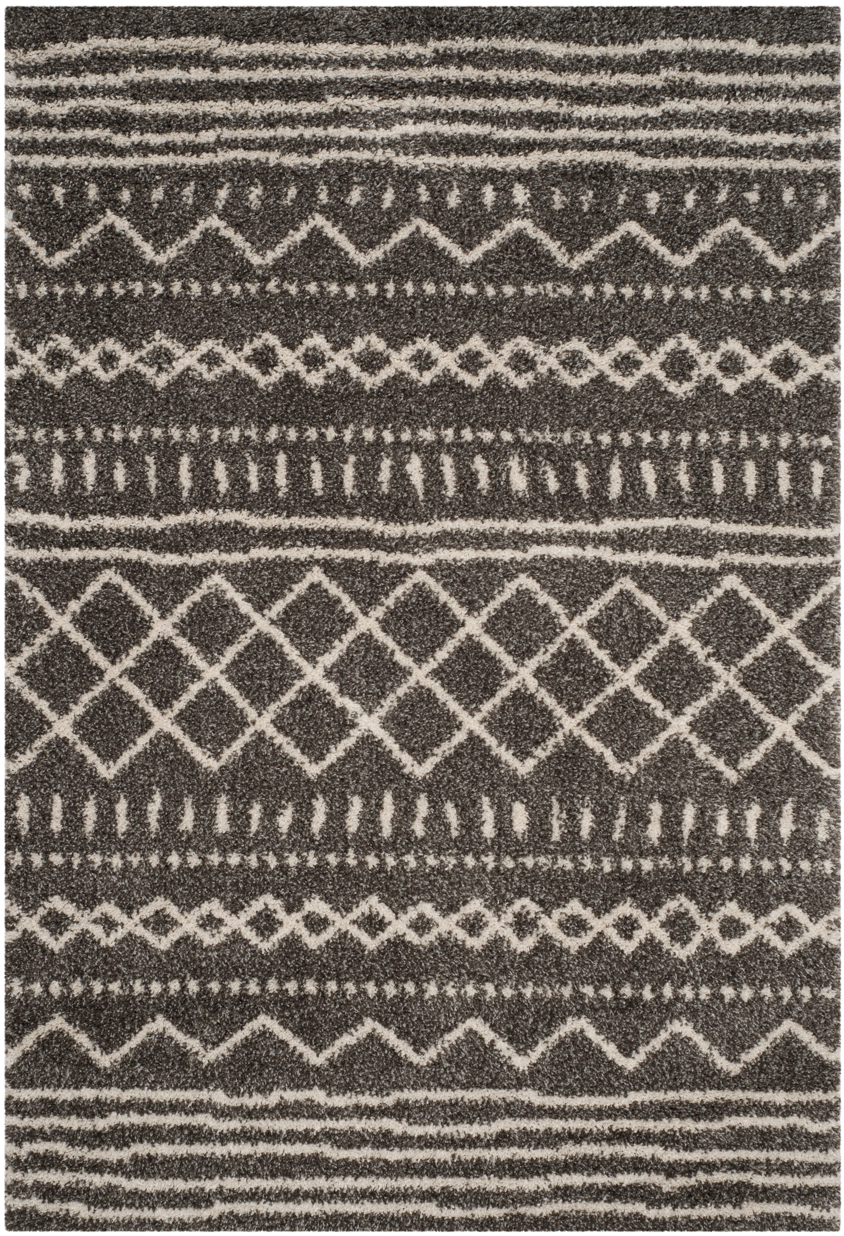 Safavieh Arizona Shag 741 Rug, Brown, ASG741 - Brown / Ivory