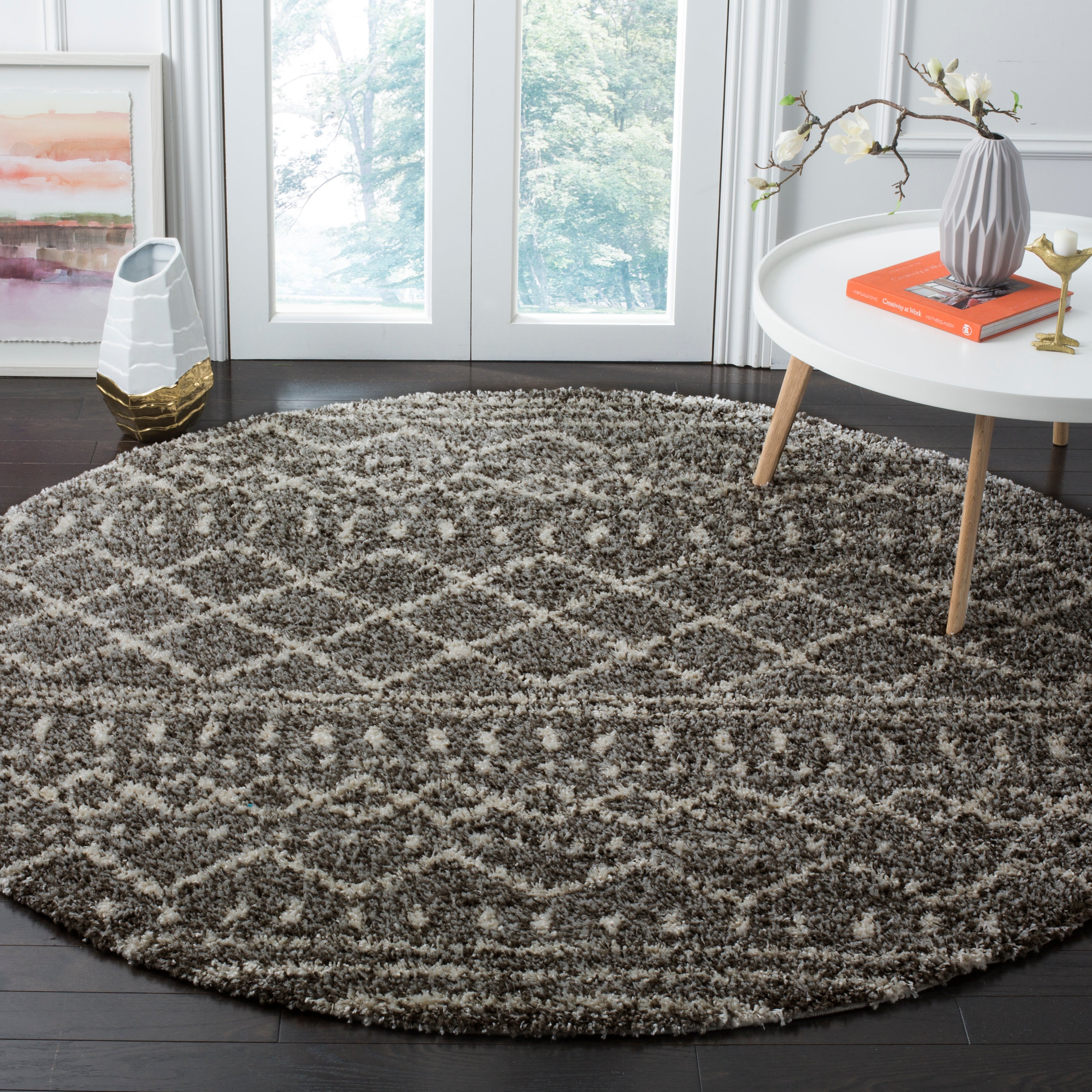 Safavieh Arizona Shag 741 Rug, Brown, ASG741 - Brown / Ivory