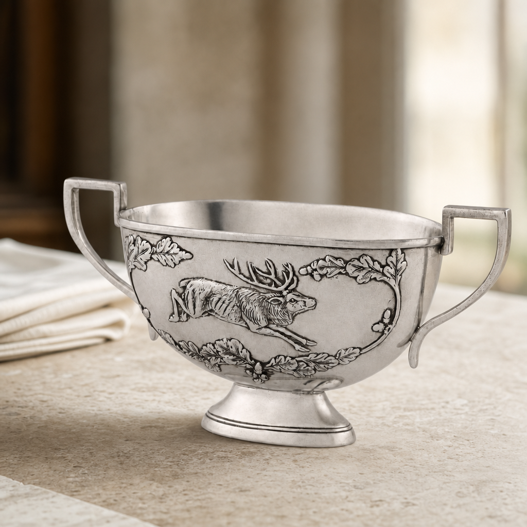 Noble Elk Pewter Gravy Boat