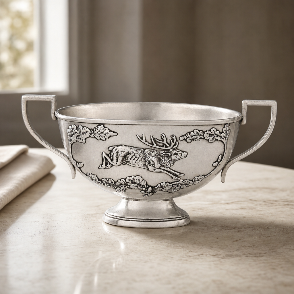 Noble Elk Pewter Gravy Boat