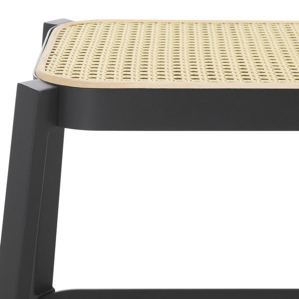 Jaguar Cane Bench, BCH2501 | Safavieh - Black / Natural 