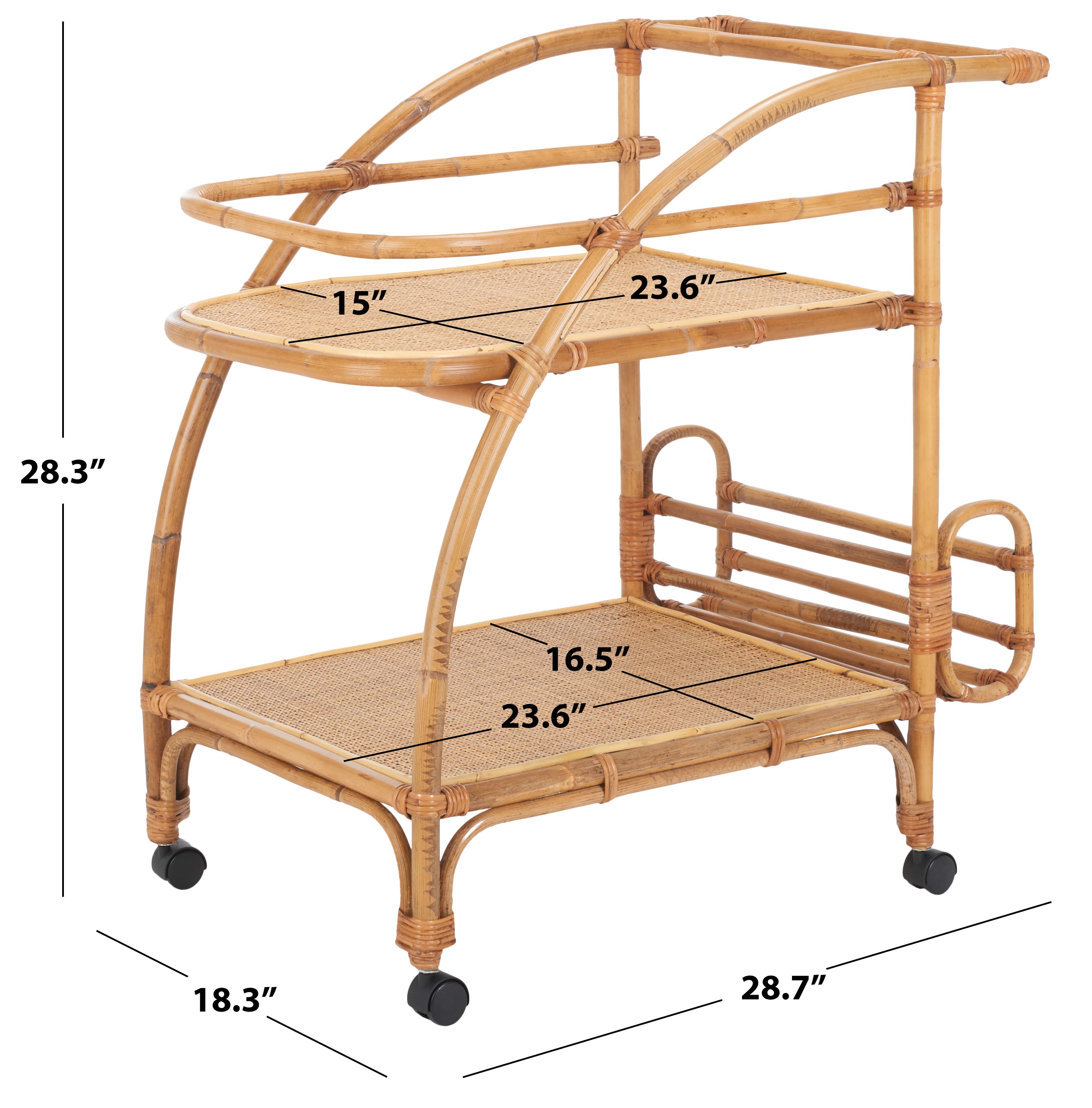 Safavieh Treise 2 Tier Bar Cart - Natural