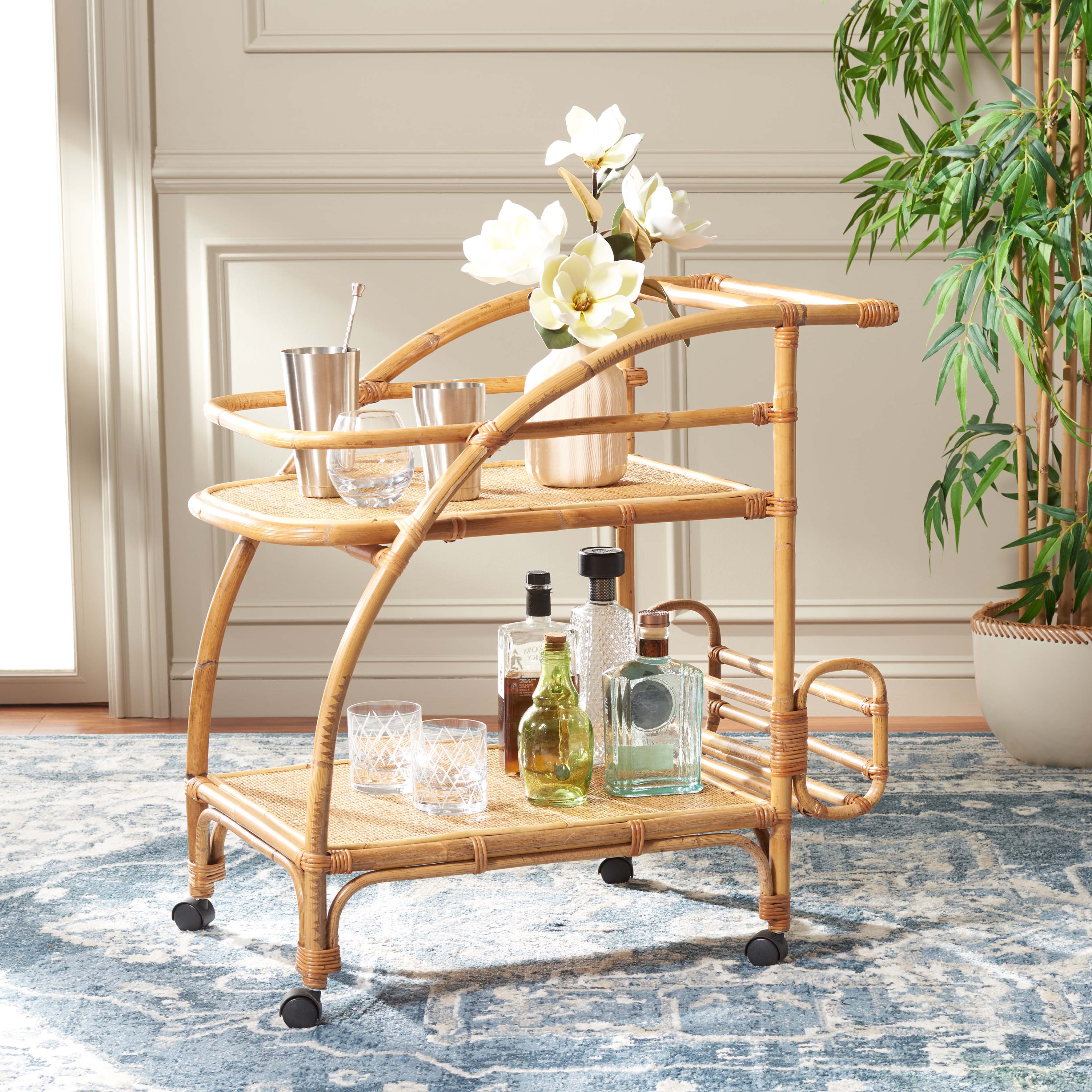 Safavieh Treise 2 Tier Bar Cart - Natural