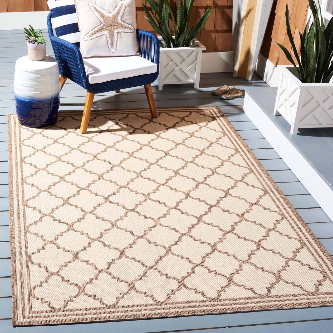 Beach House Rug | Safavieh -  BHS121C - Cream / Beige