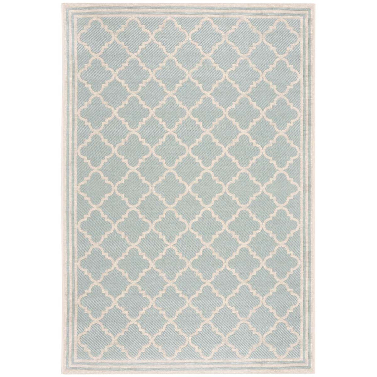 Beach House Rug | Safavieh -  BHS121K - Aqua / Cream