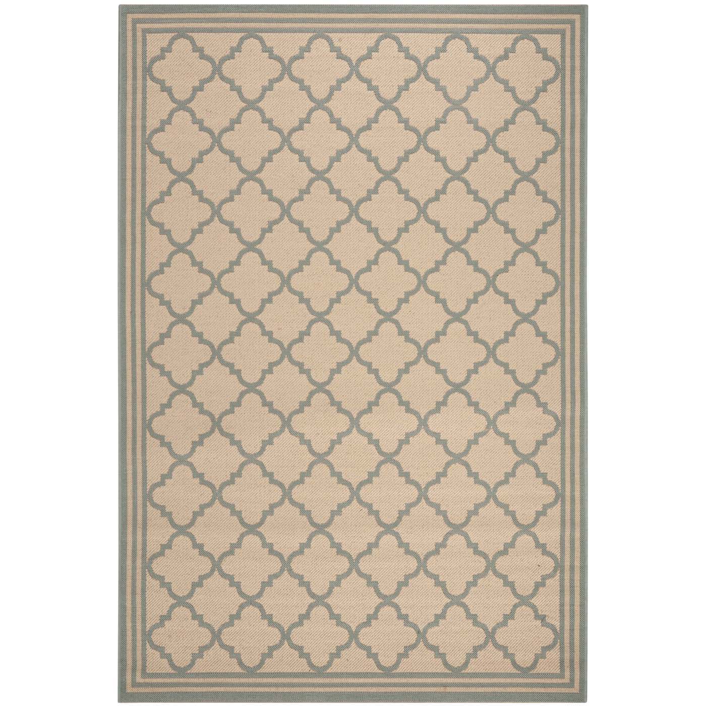 Beach House Rug | Safavieh -  BHS121L - Cream / Aqua