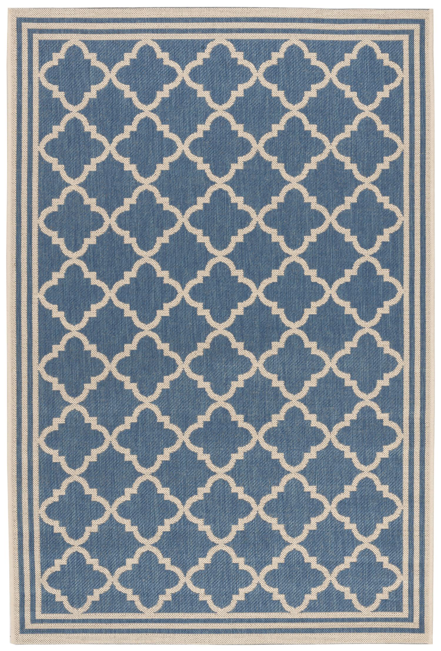 Beach House Rug | Safavieh -  BHS121M - Blue / Cream