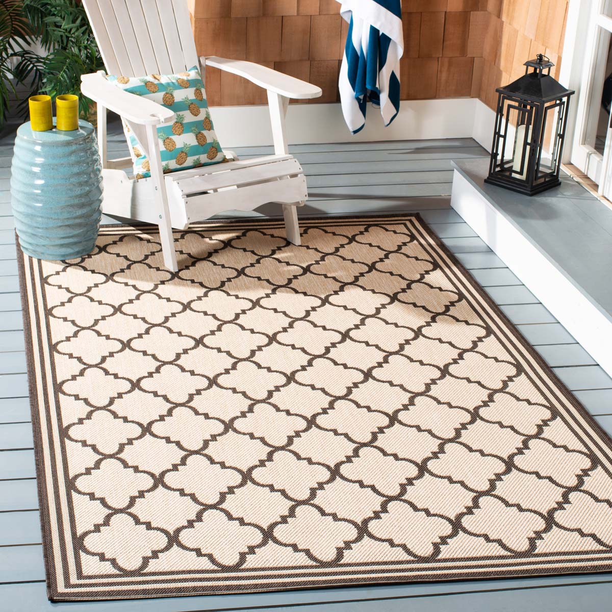 Beach House Rug | Safavieh -  BHS121U - Cream / Brown