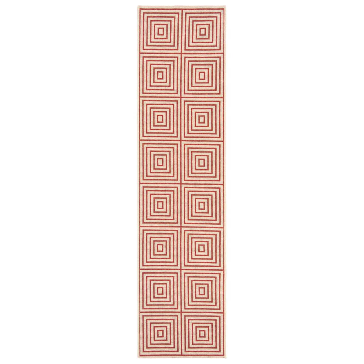 Beach House 123 Rug | Safavieh - BHS123 - Red / Cream