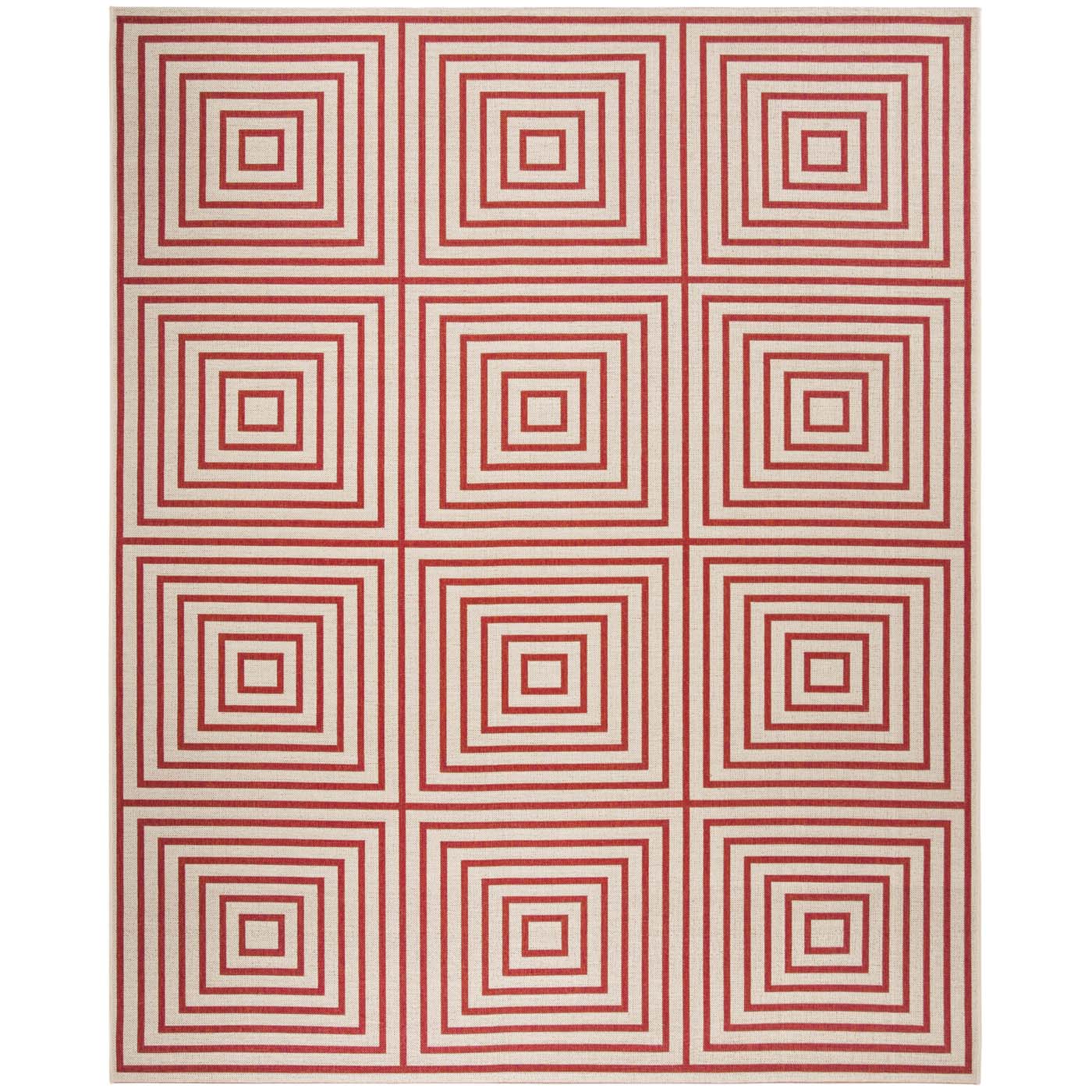 Beach House 123 Rug | Safavieh - BHS123 - Red / Cream