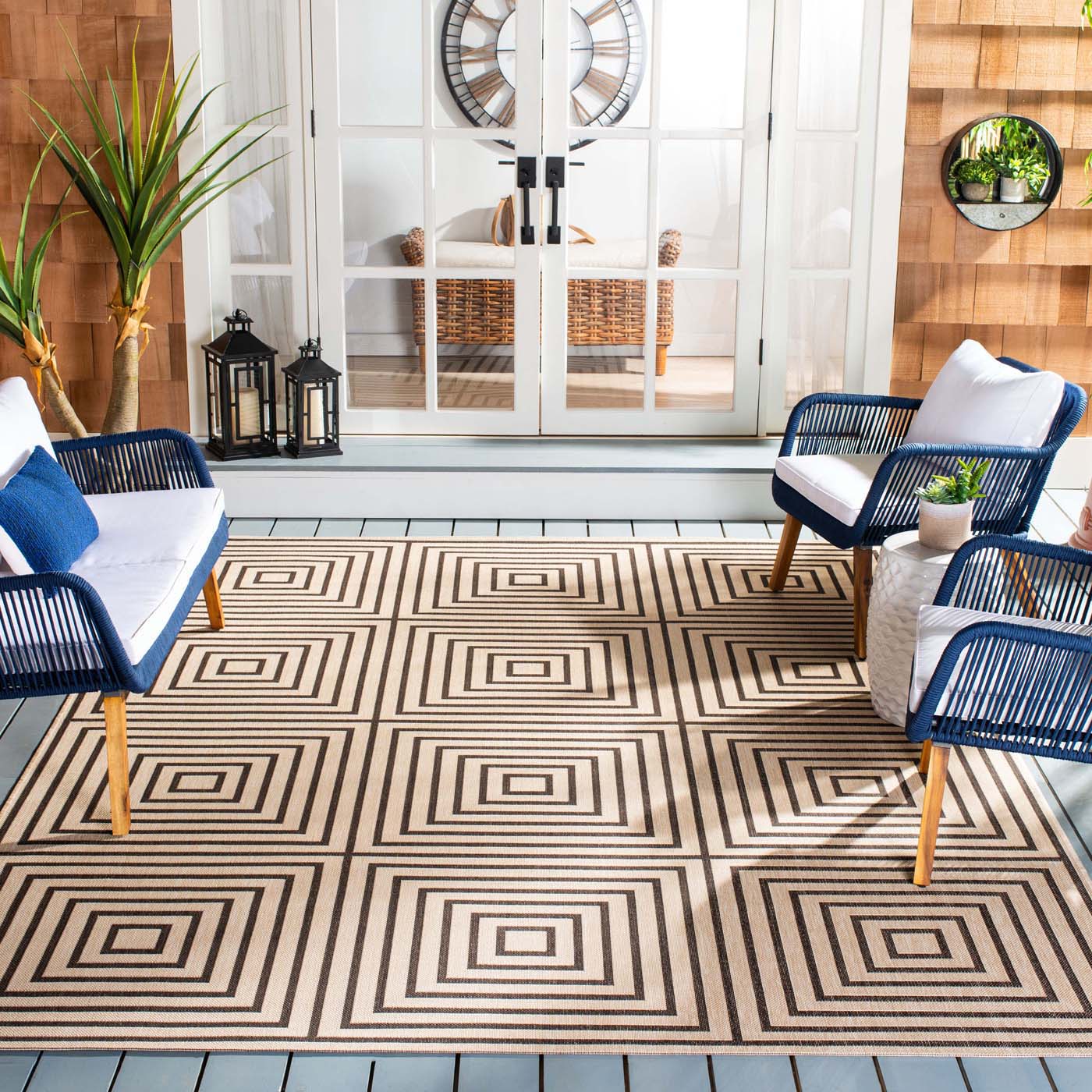 Beach House 123 Rug | Safavieh - BHS123 - Cream / Brown