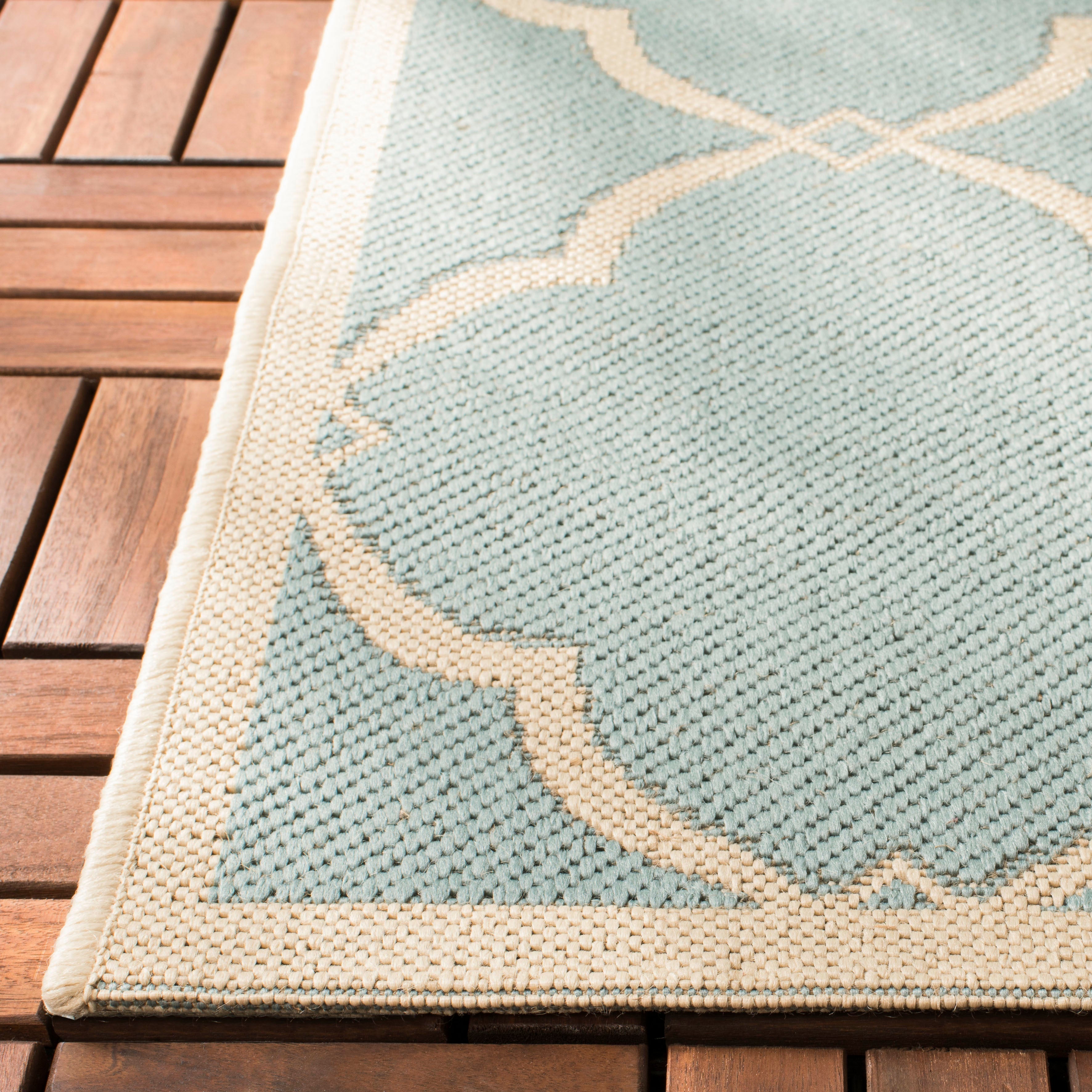 Beach House 125 Rug | Safavieh - BHS125 - Aqua / Cream