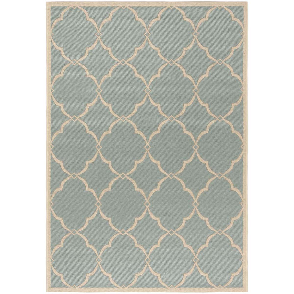 Beach House 125 Rug | Safavieh - BHS125 - Aqua / Cream