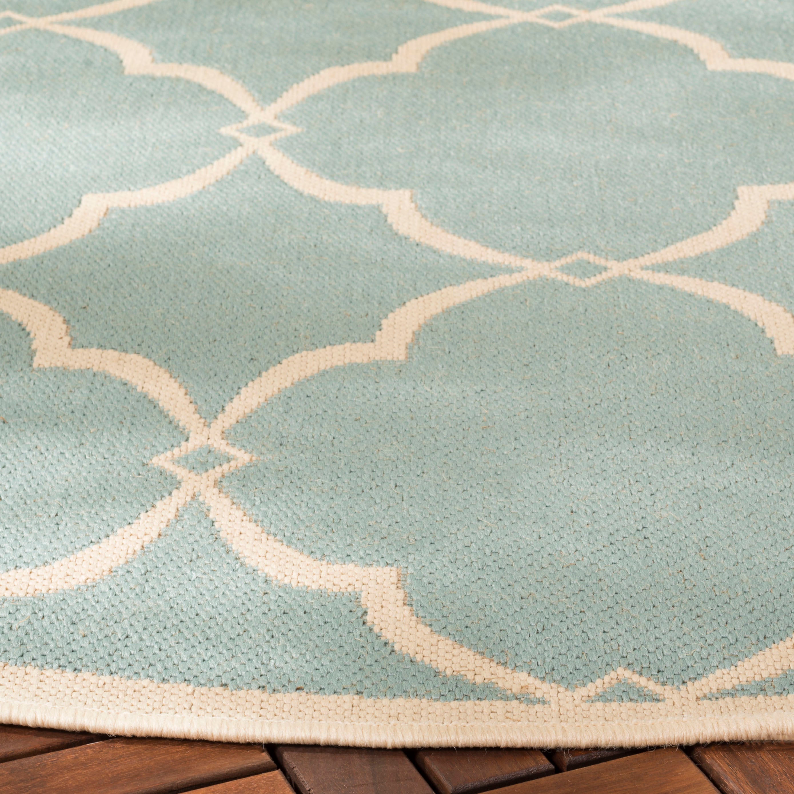 Beach House 125 Rug | Safavieh - BHS125 - Aqua / Cream