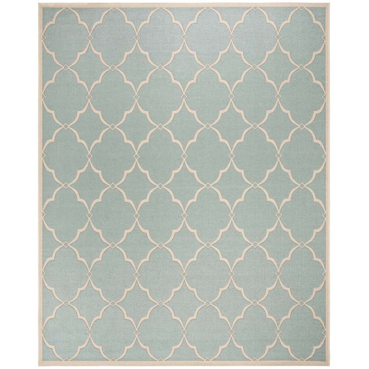 Beach House 125 Rug | Safavieh - BHS125 - Aqua / Cream