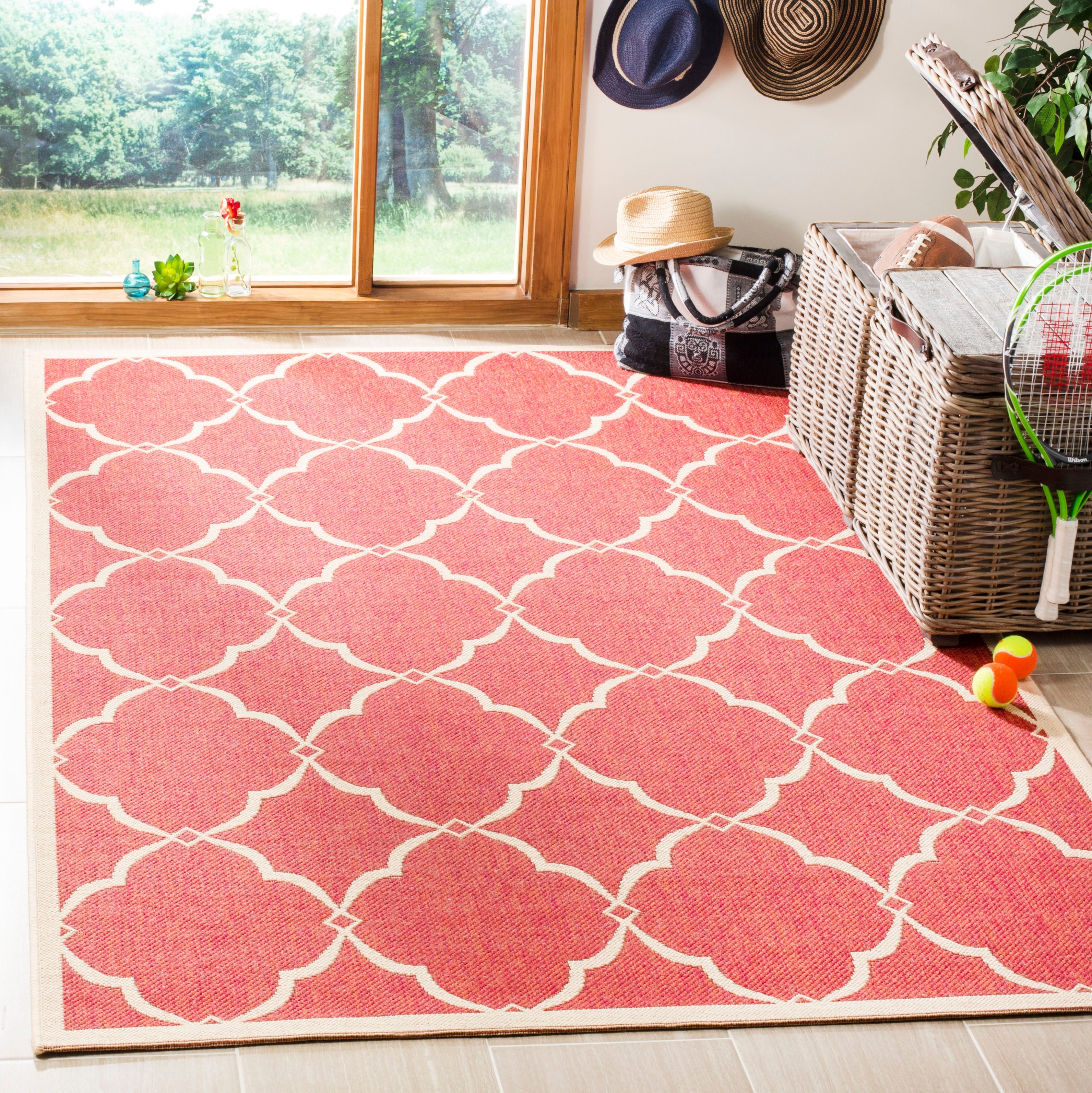 Beach House 125 Rug | Safavieh - BHS125 - Red / Cream