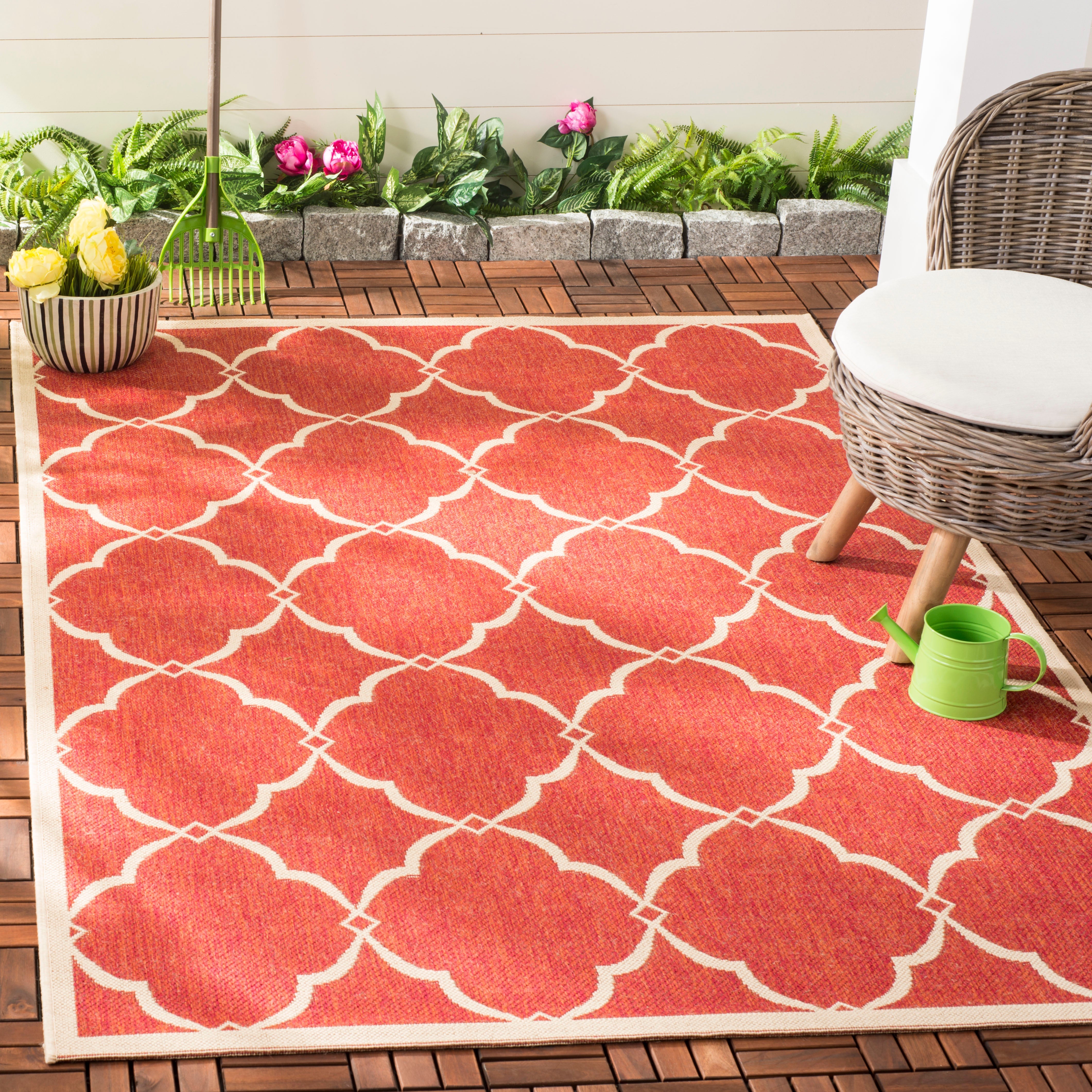 Beach House 125 Rug | Safavieh - BHS125 - Red / Cream