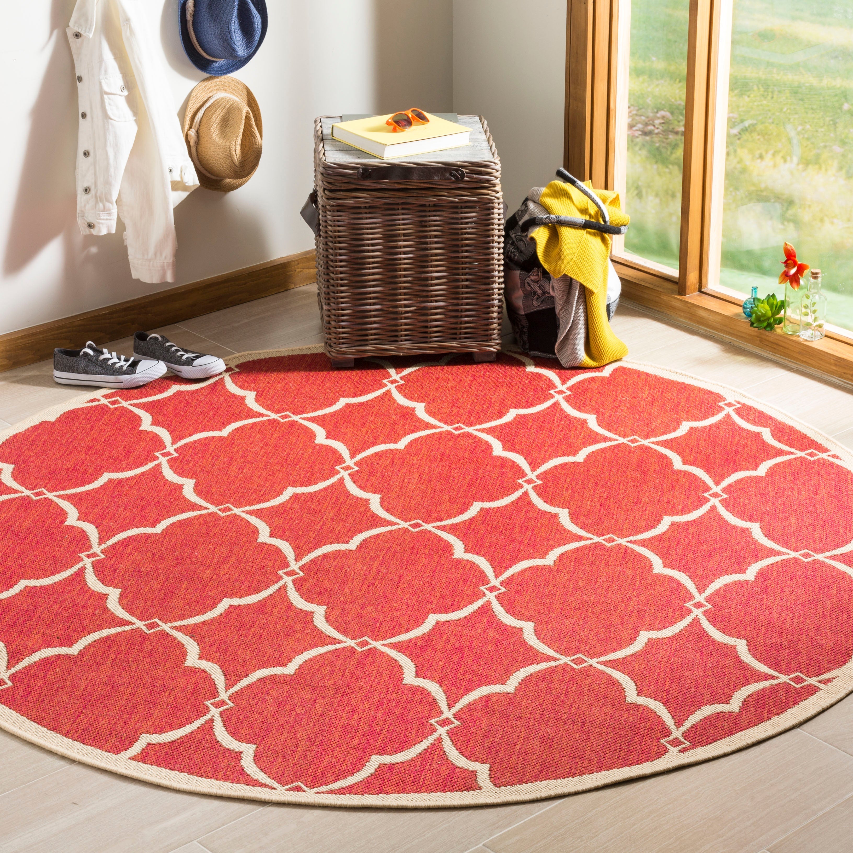 Beach House 125 Rug | Safavieh - BHS125 - Red / Cream