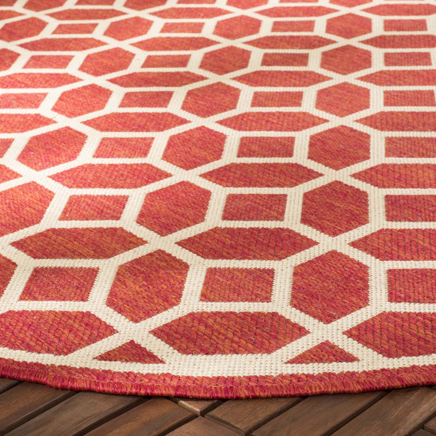 Beach House 127 Rug | Safavieh - BHS127 - Red / Cream