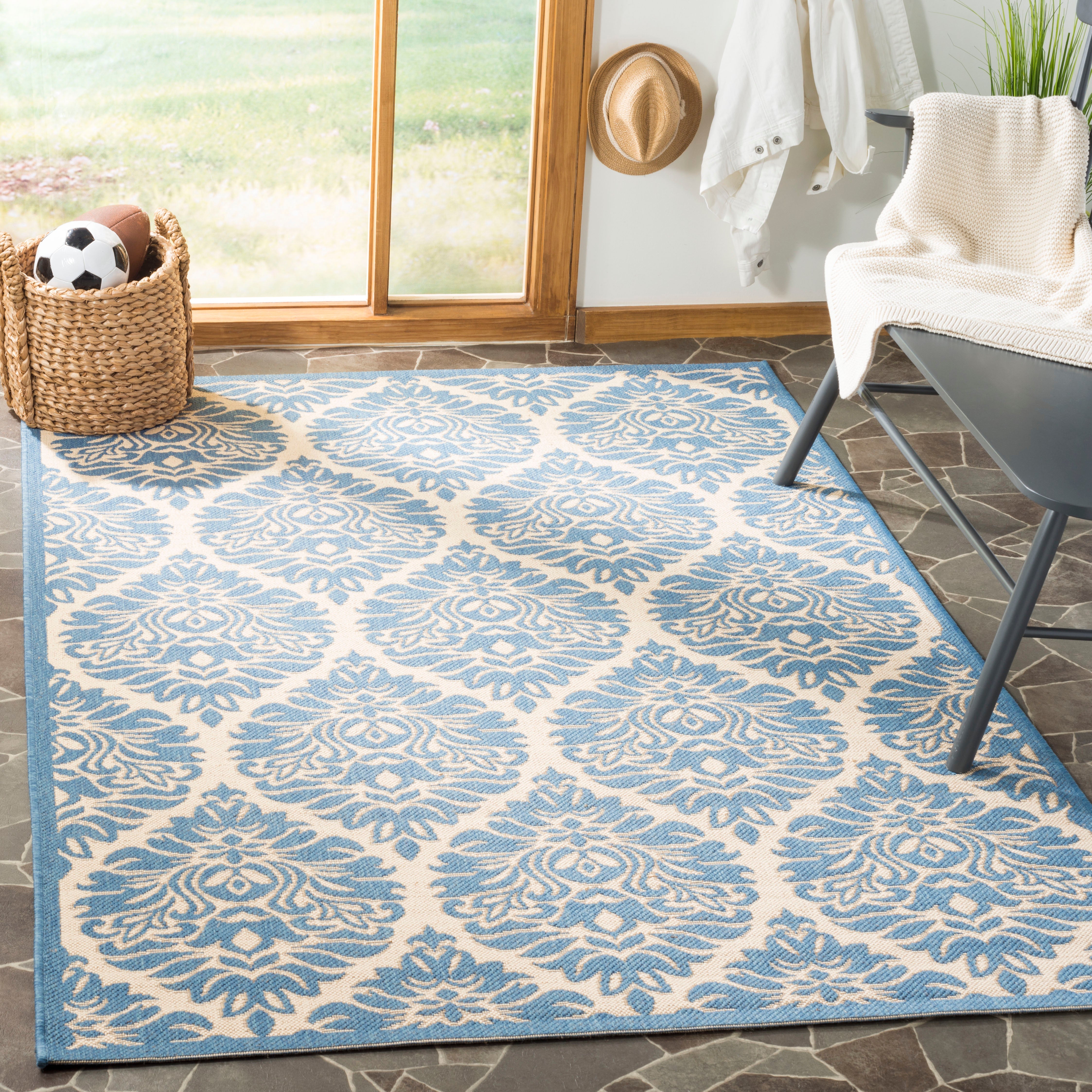 Beach House 135 Rug | Safavieh - BHS135 - Cream / Blue