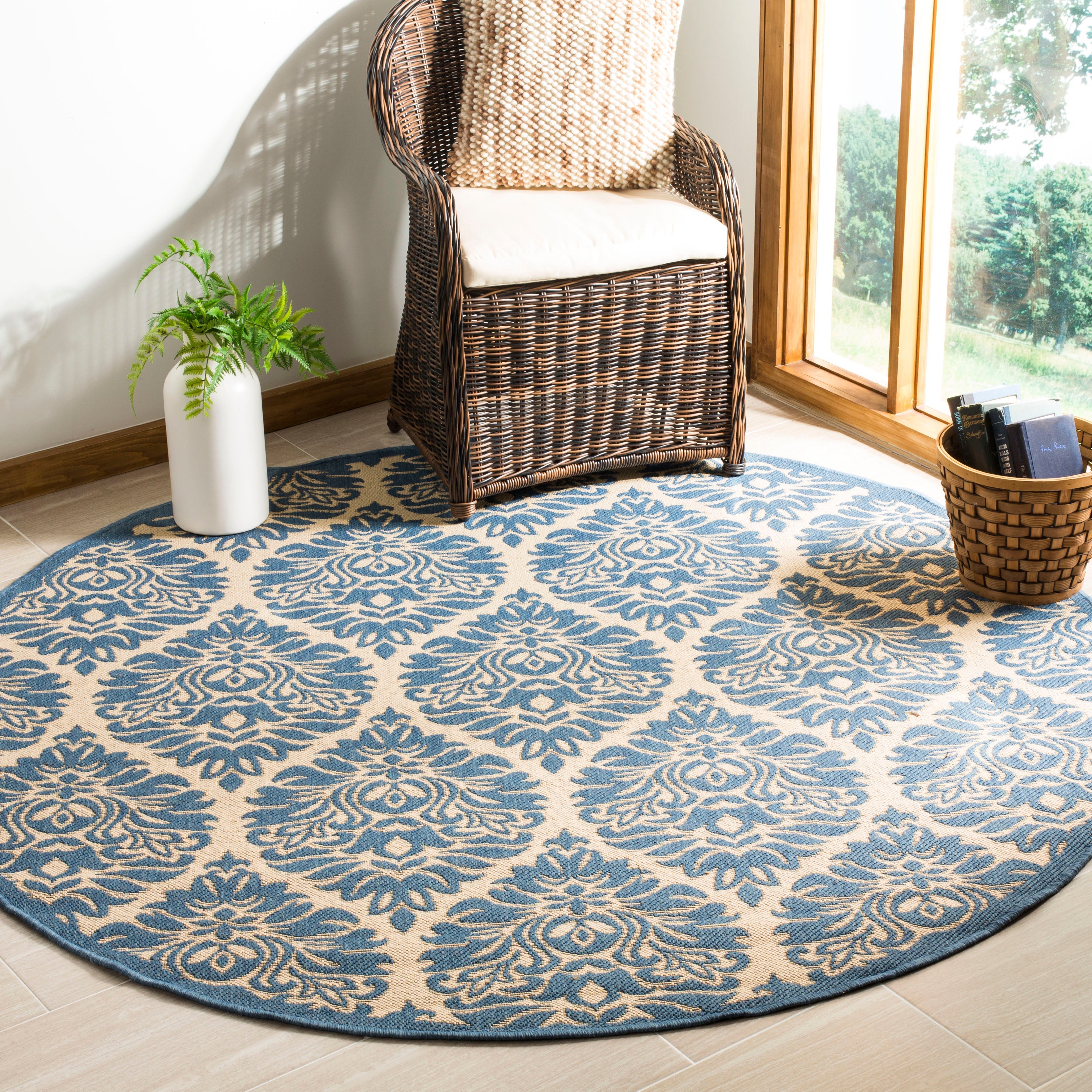 Beach House 135 Rug | Safavieh - BHS135 - Cream / Blue