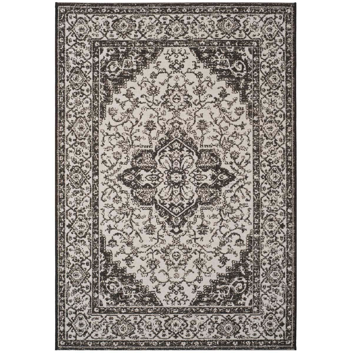 Beach House Rug | Safavieh -  BHS137A - Light Grey / Charcoal