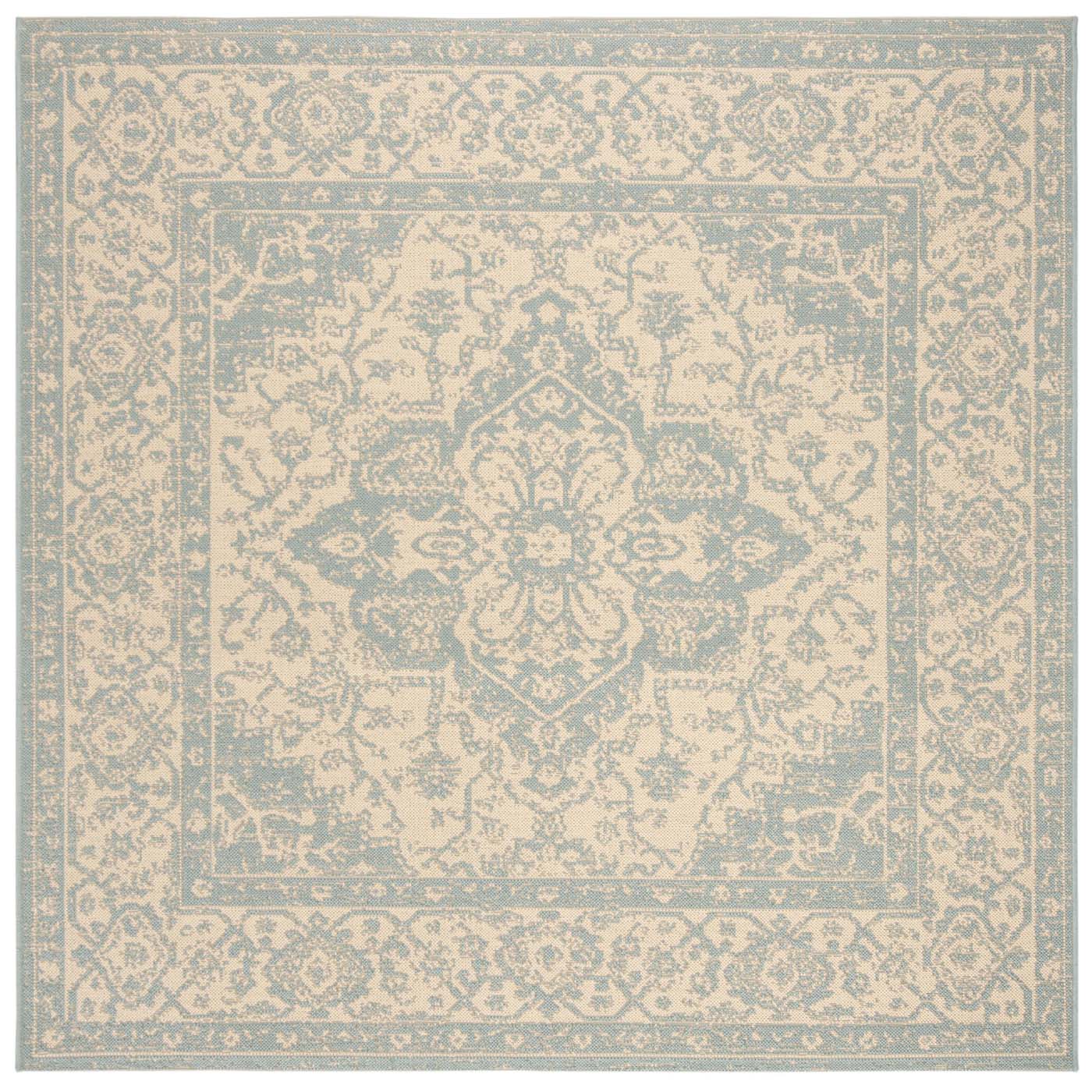 Beach House Rug | Safavieh -  BHS137L - Cream / Aqua