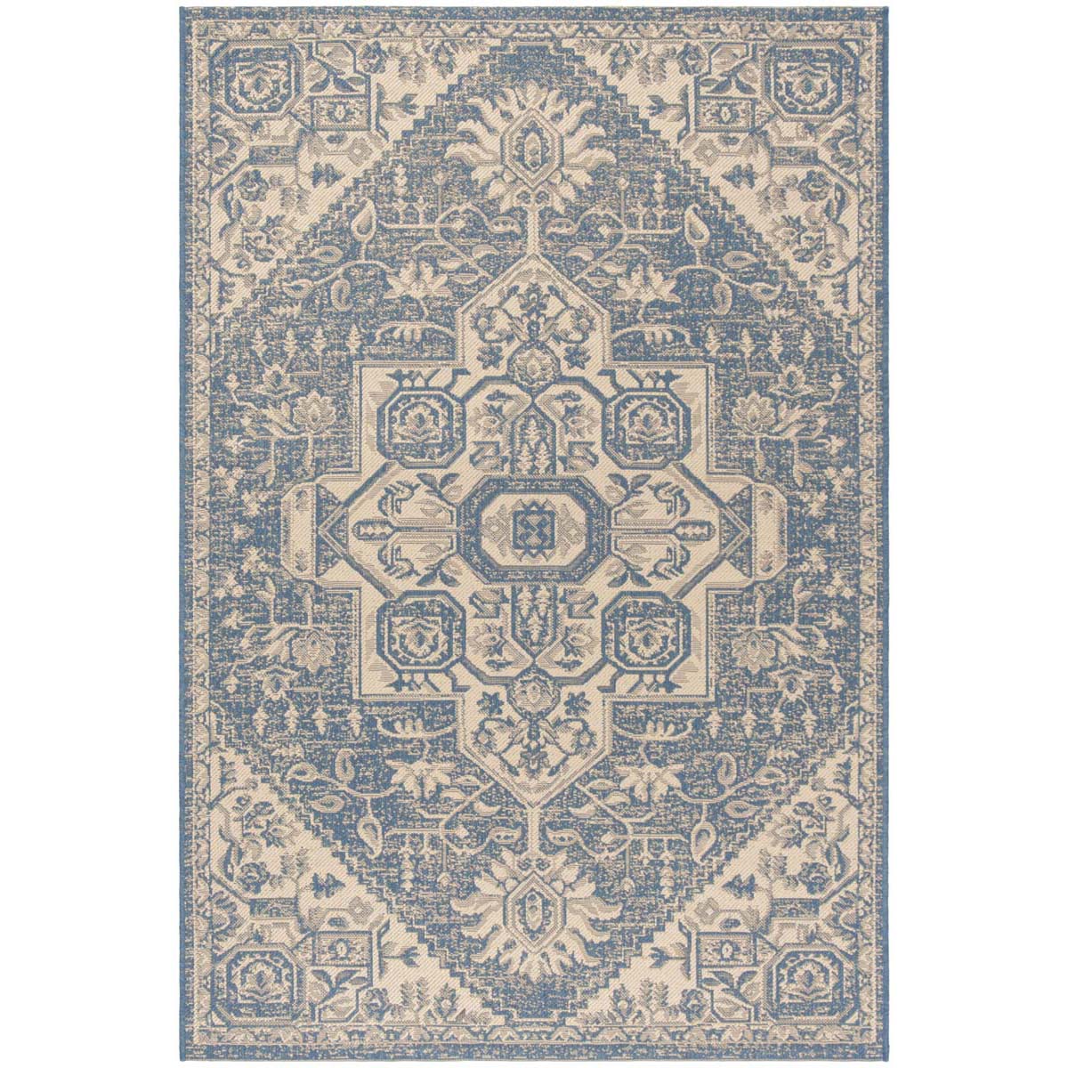 Beach House 138 Rug | Safavieh - BHS138 - Cream / Blue