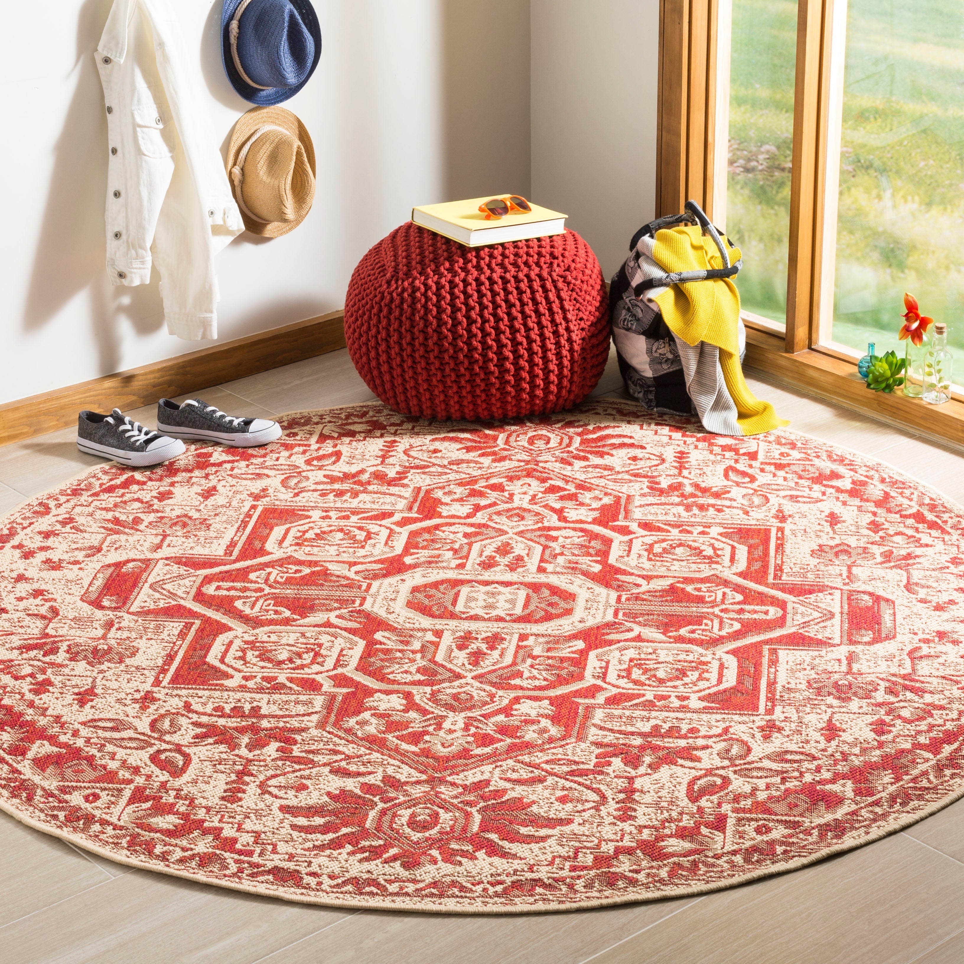 Beach House 138 Rug | Safavieh - BHS138 - Red / Cream