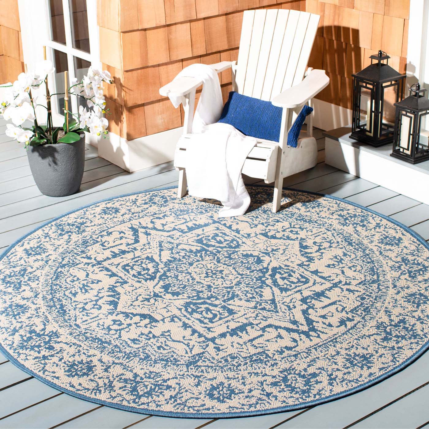 Beach House 139 Rug | Safavieh - BHS139 - Cream / Blue