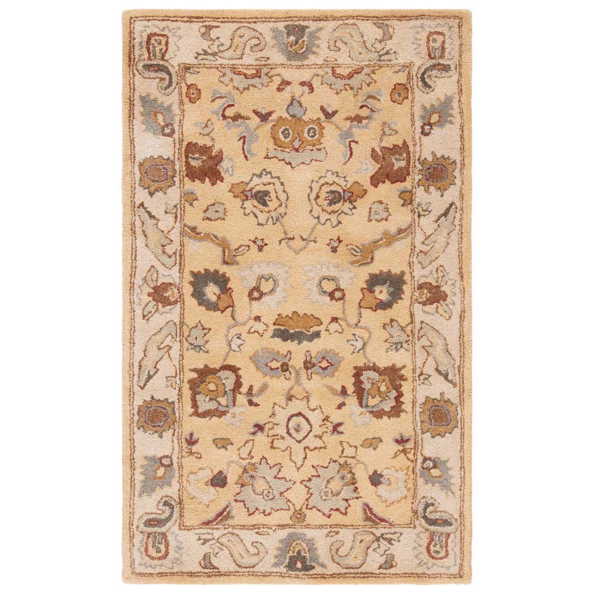 Bergama Rug | Safavieh -  BRG136A - Taupe / Ivory