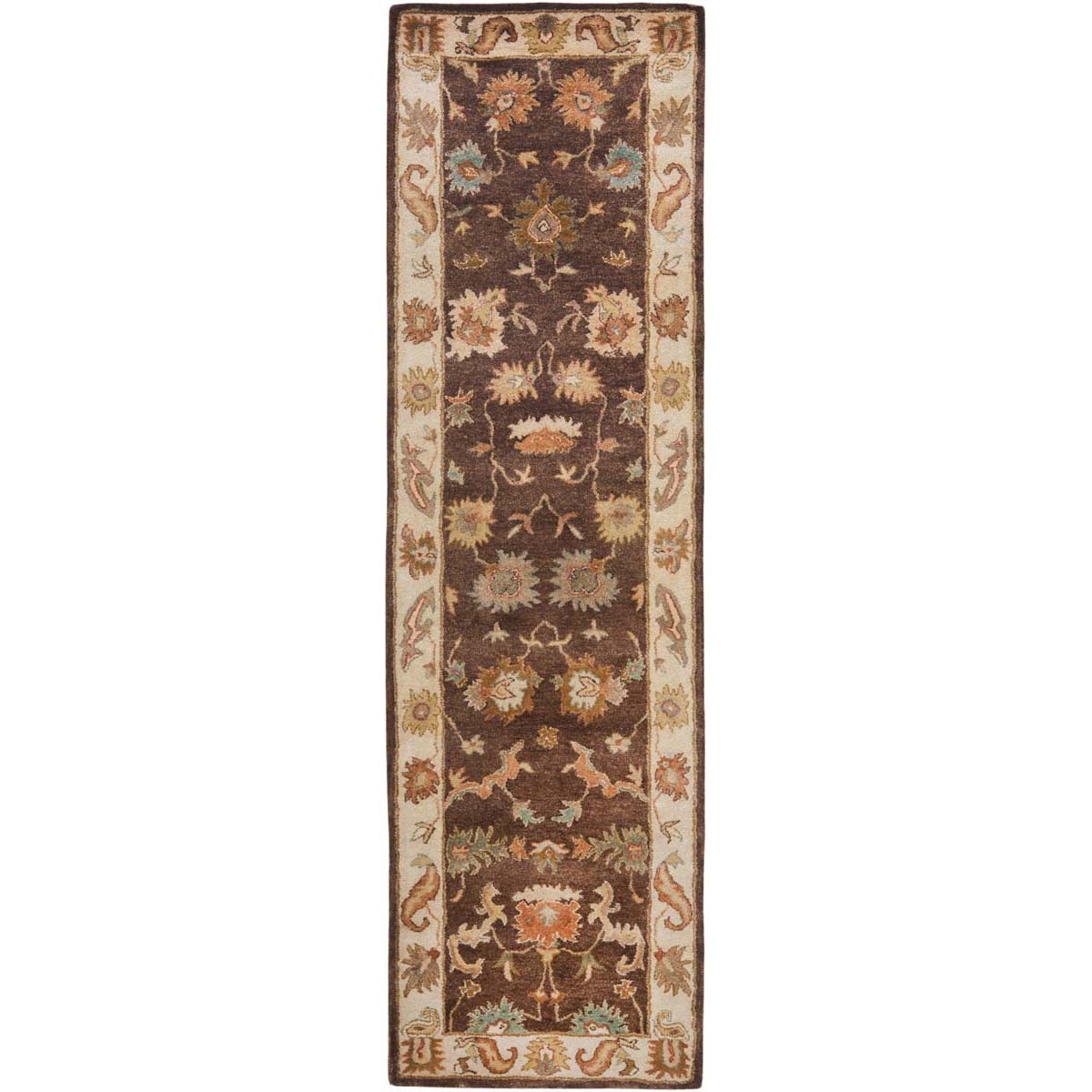 Bergama Rug | Safavieh -  BRG136B - Brown / Ivory