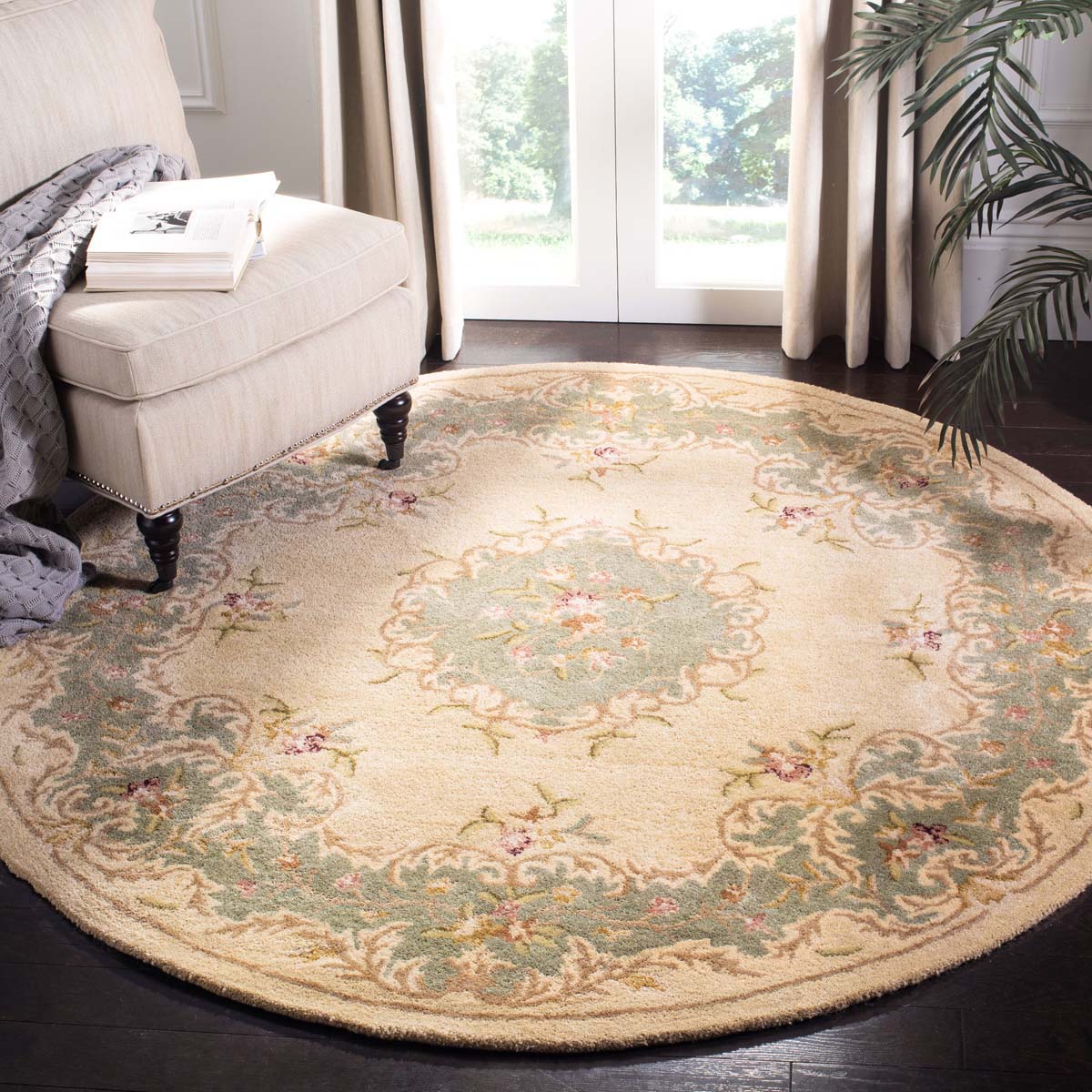 Bergama Rug | Safavieh -  BRG166A - Ivory / Light Blue