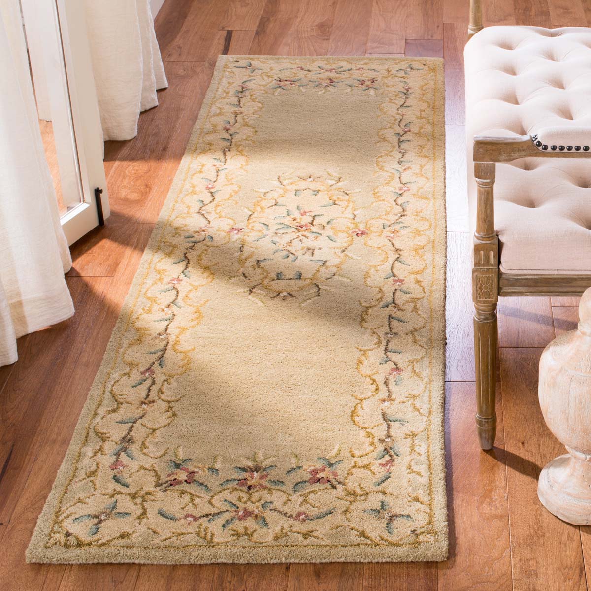 Bergama 166 Rug, BRG166 - Light Green / Beige