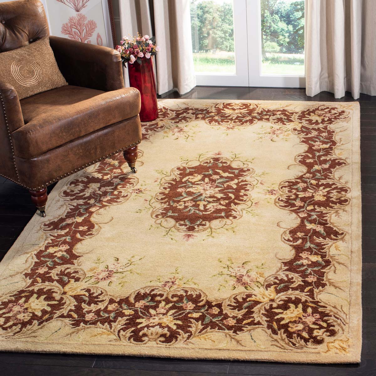 Bergama Rug | Safavieh -  BRG166C - Ivory / Rust