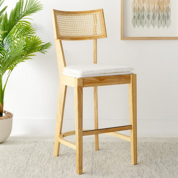 Galway Cane Counter Stool, BST1504 | Safavieh - Natural